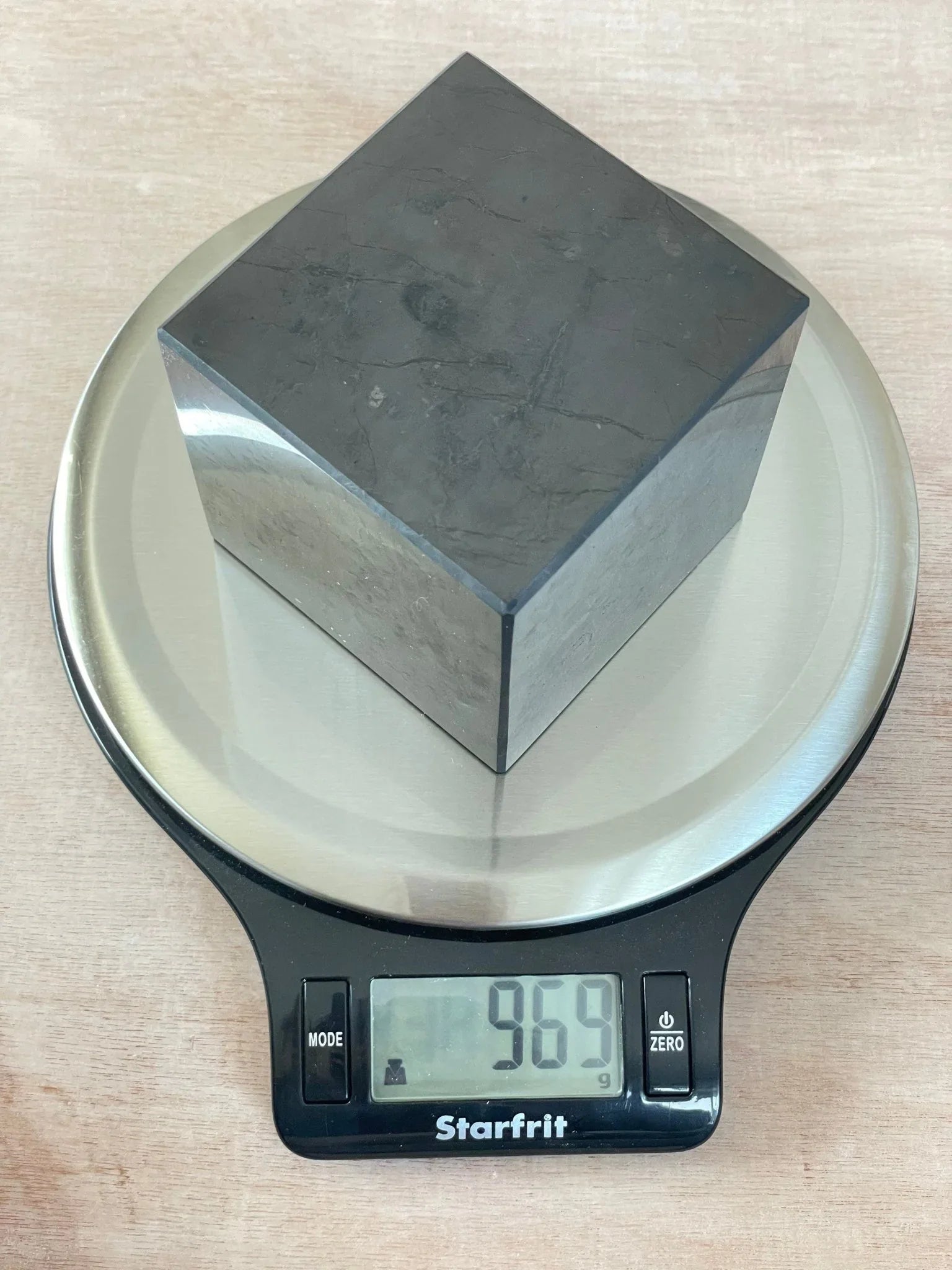 XL Shungite Cube | EMF Protection | Carved Square Crystal | Polished Shungite Gemstone - earthandelm