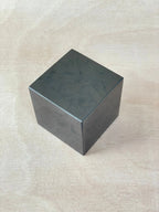 XL Shungite Cube | EMF Protection | Carved Square Crystal | Polished Shungite Gemstone - earthandelm