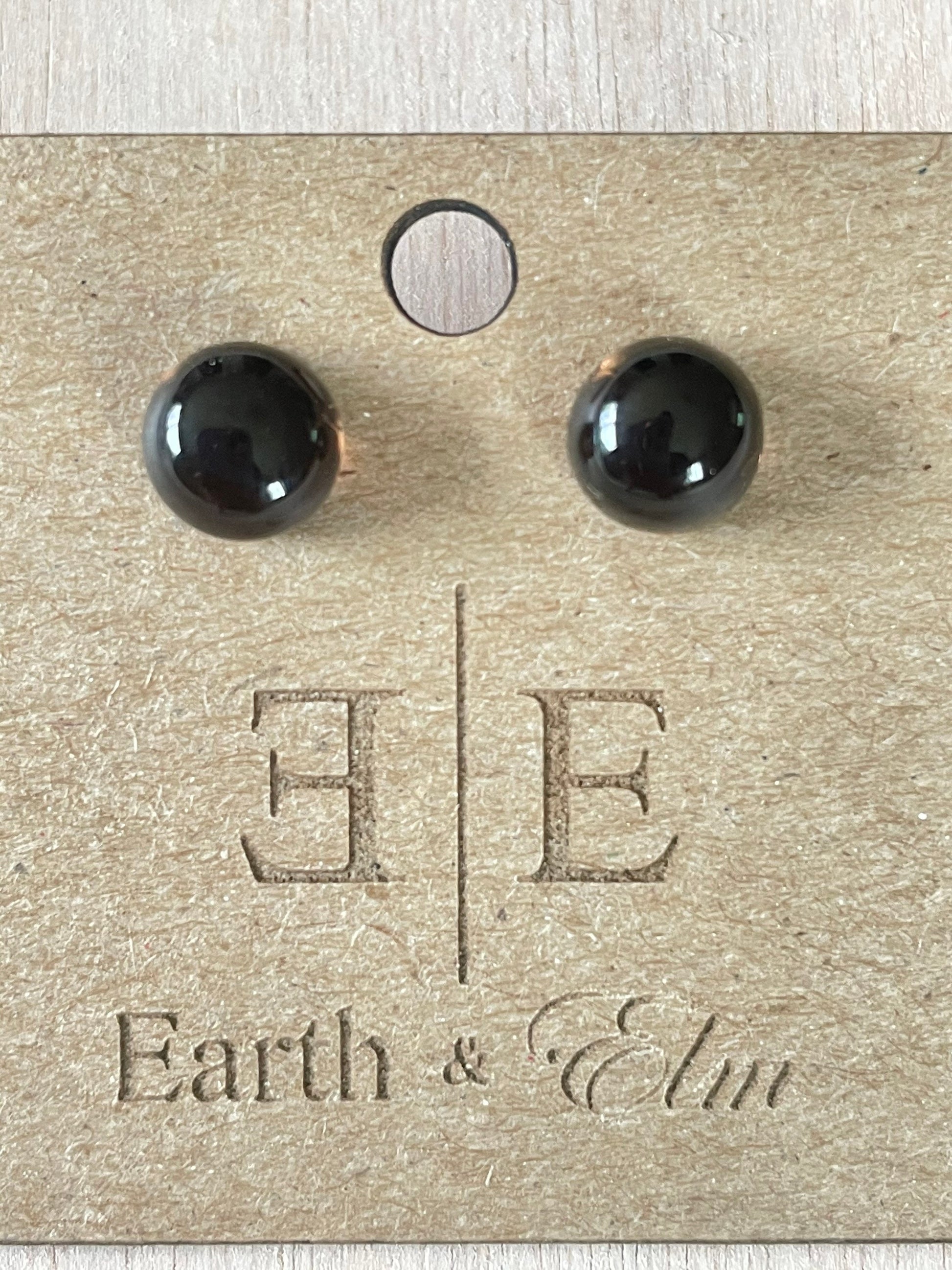 Smoky Quartz Studs | Smoky Quartz Round Studs | Stud Earrings | Quartz Crystal Studs | Gemstone Earrings | 8mm