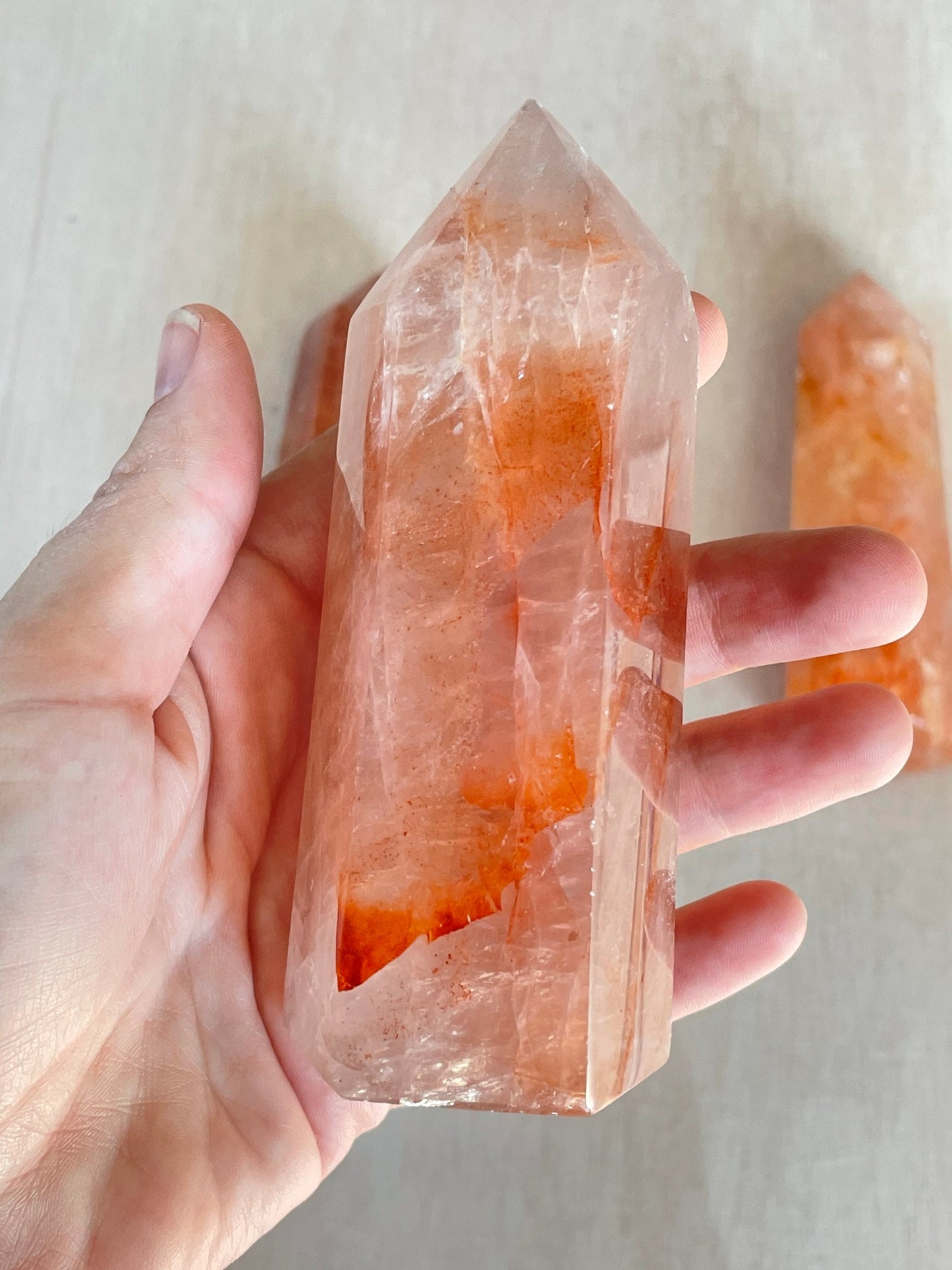 Red Hematoid Quartz Tower 