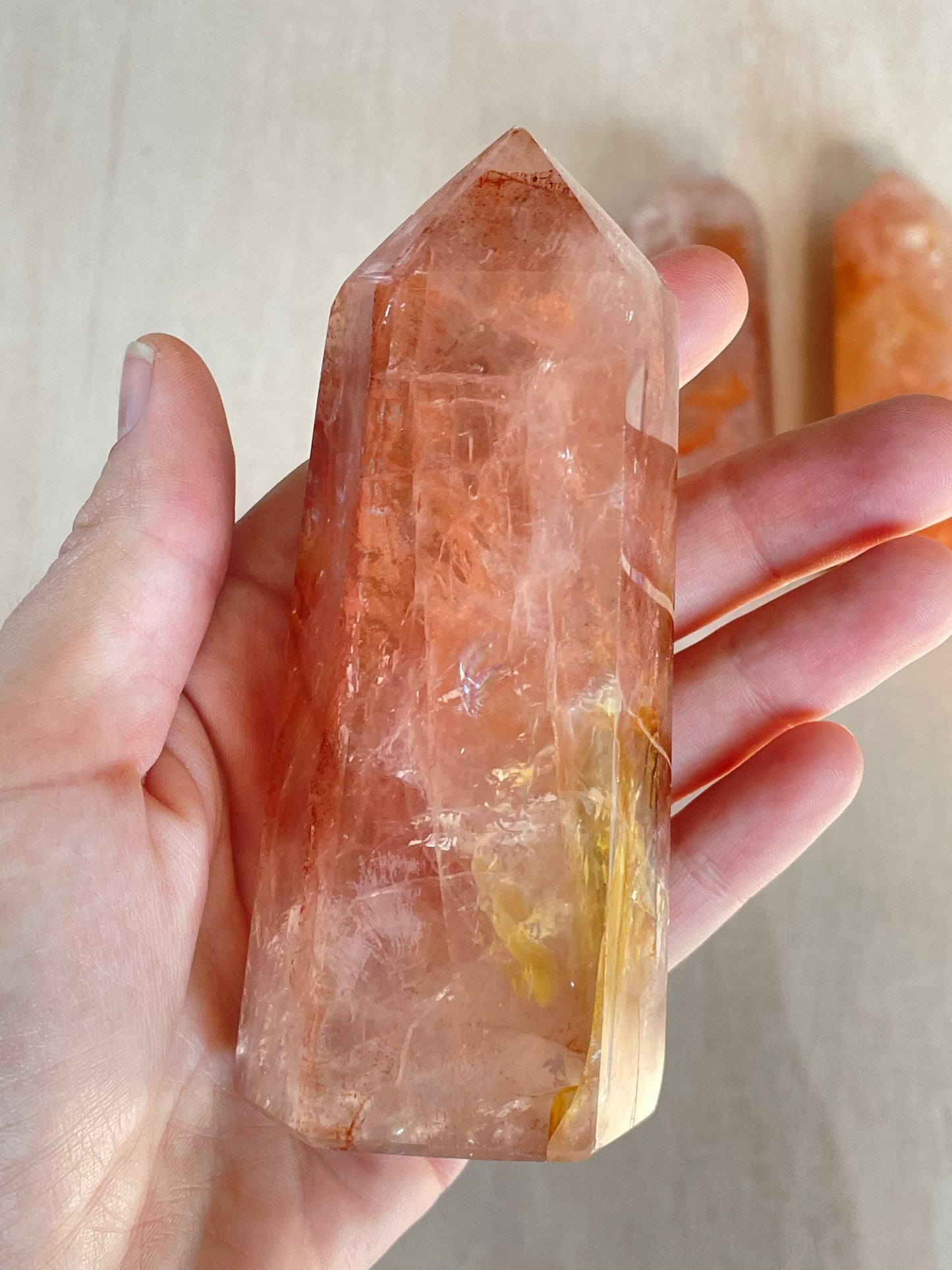 Red Hematoid Quartz Tower 