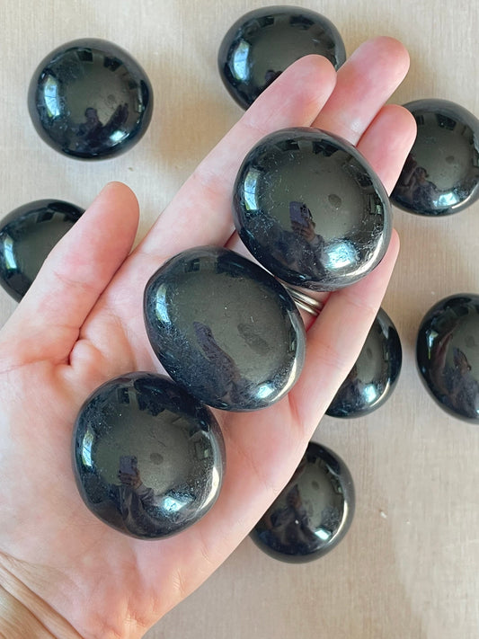 Black Tourmaline Palm Stone 