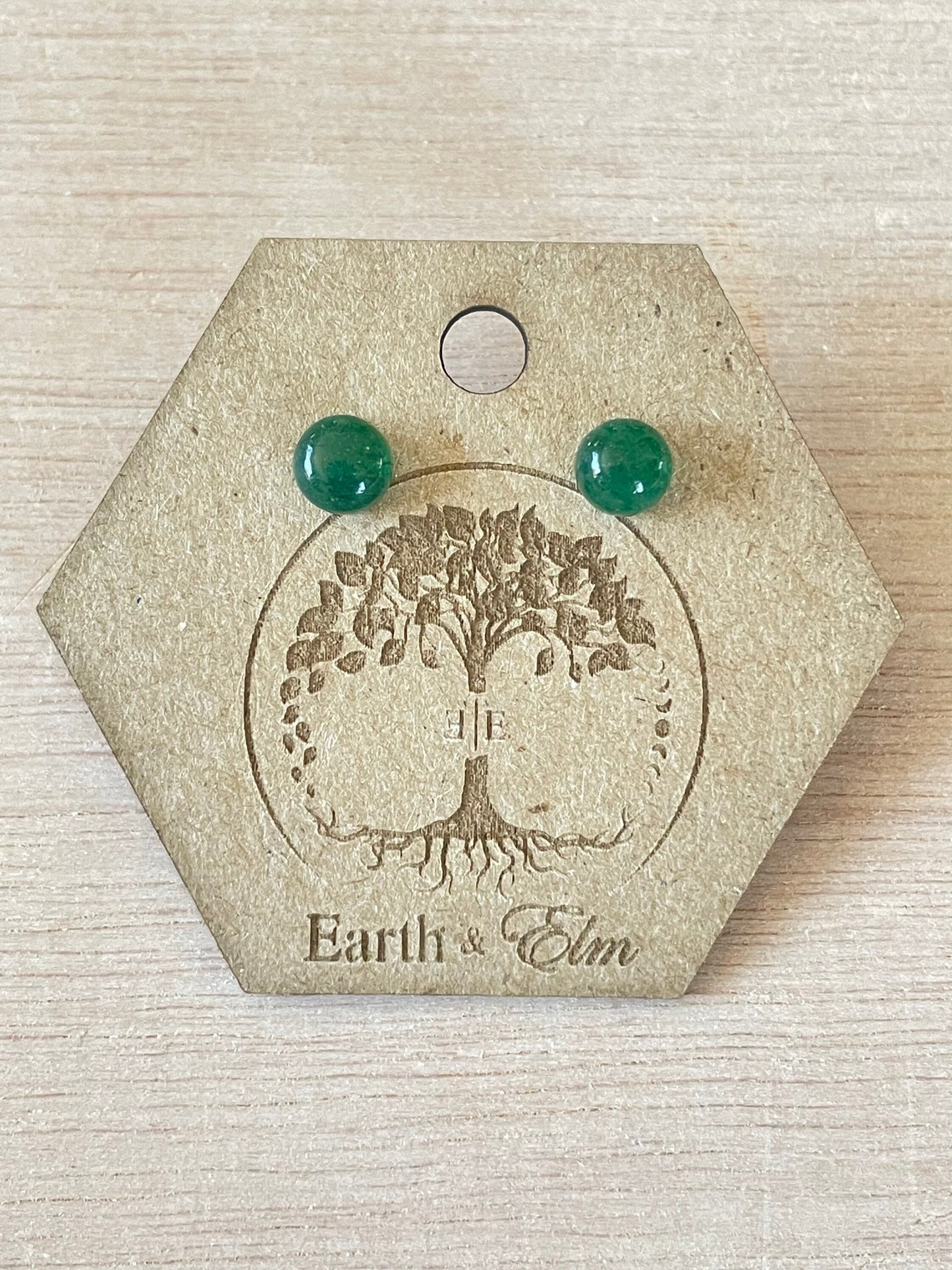 Green Aventurine Studs | Stud Earrings | Gemstone Earrings | 8mm | 10mm | 6mm
