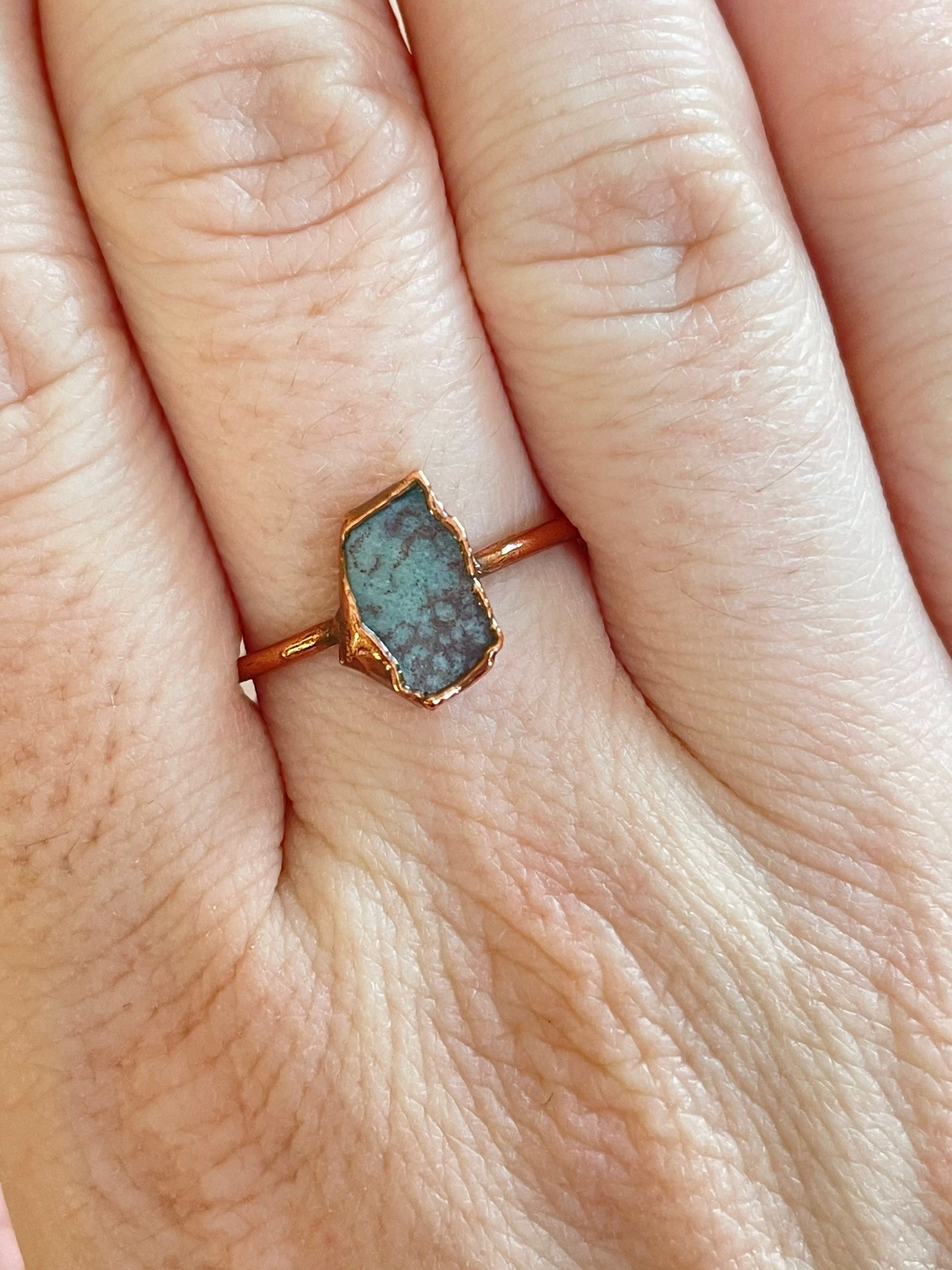 Ocean Jasper Raw Ring Size 8.25 