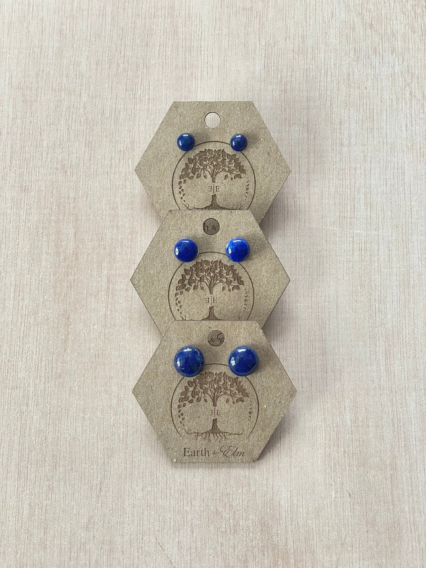 Lapis Lazuli Studs | Lapis Lazuli Earrings | 8mm Studs | Gemstone Earrings