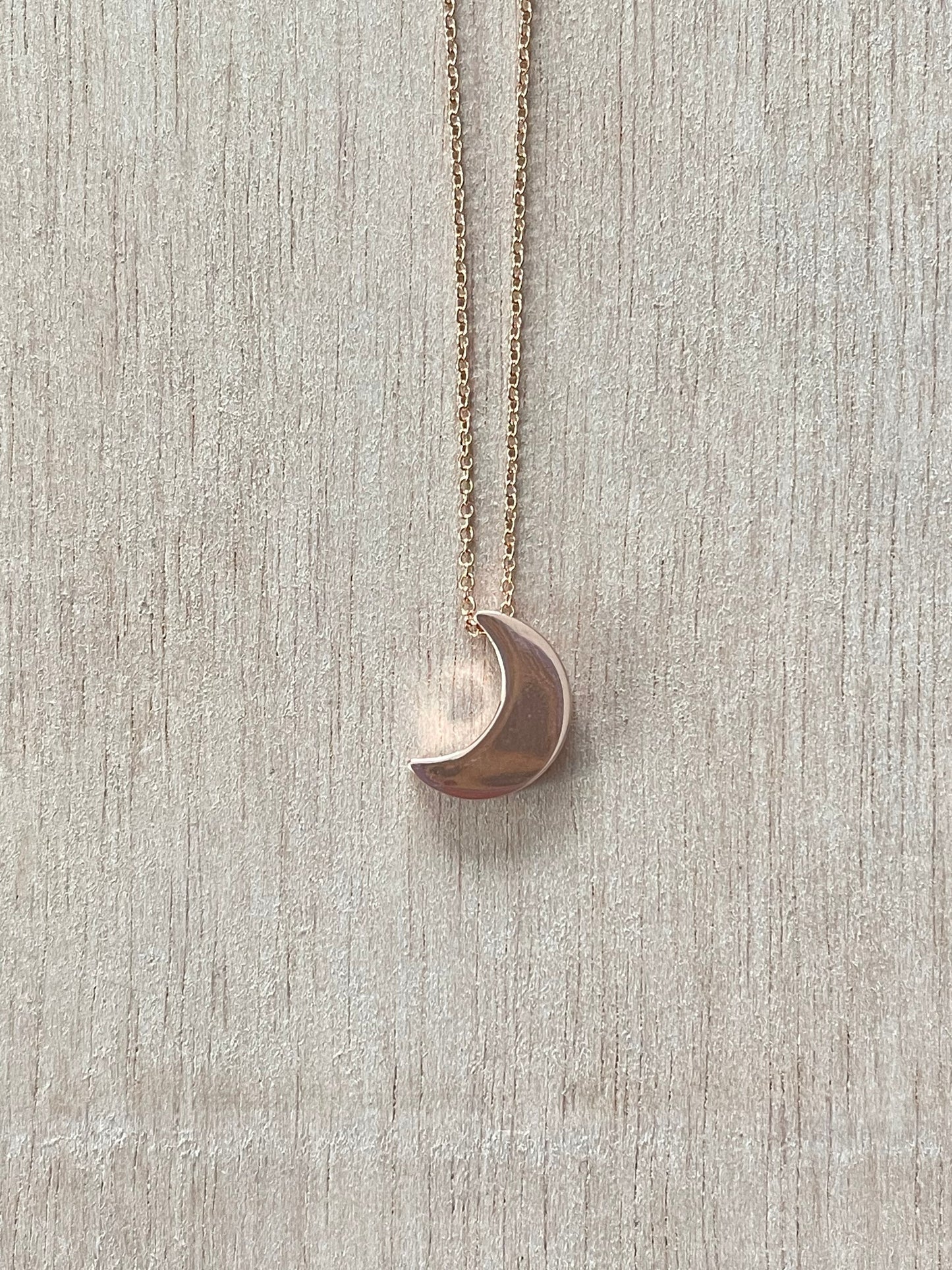 Rose Gold Moon Necklace 