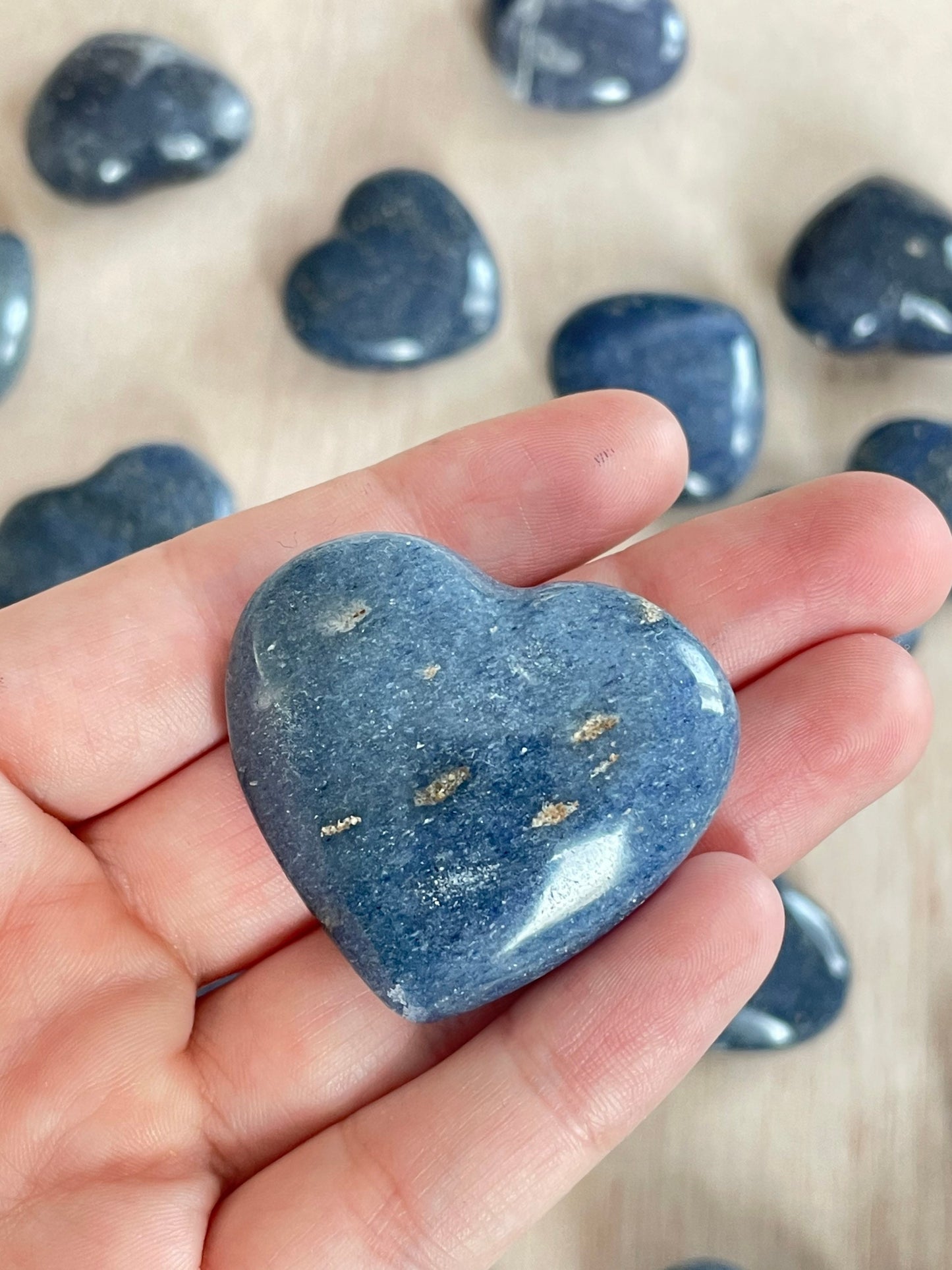 Dumortierite Heart Stone 