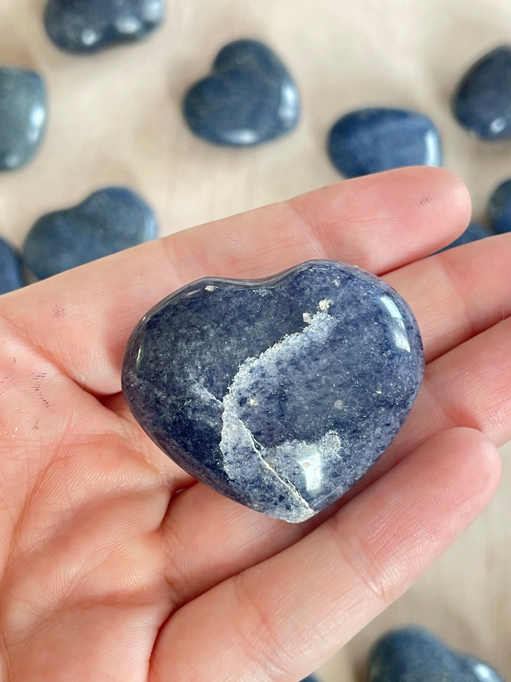 Dumortierite Heart Stone 