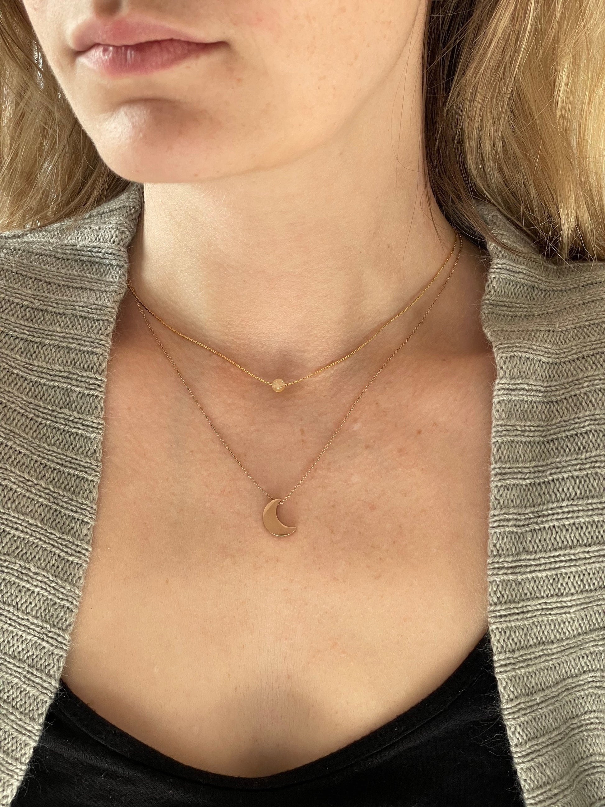Garnet Necklace | Rose Gold | Gold | Silver | Dainty Necklace | Layering Necklace | Gemstone Necklace | Bead Necklace