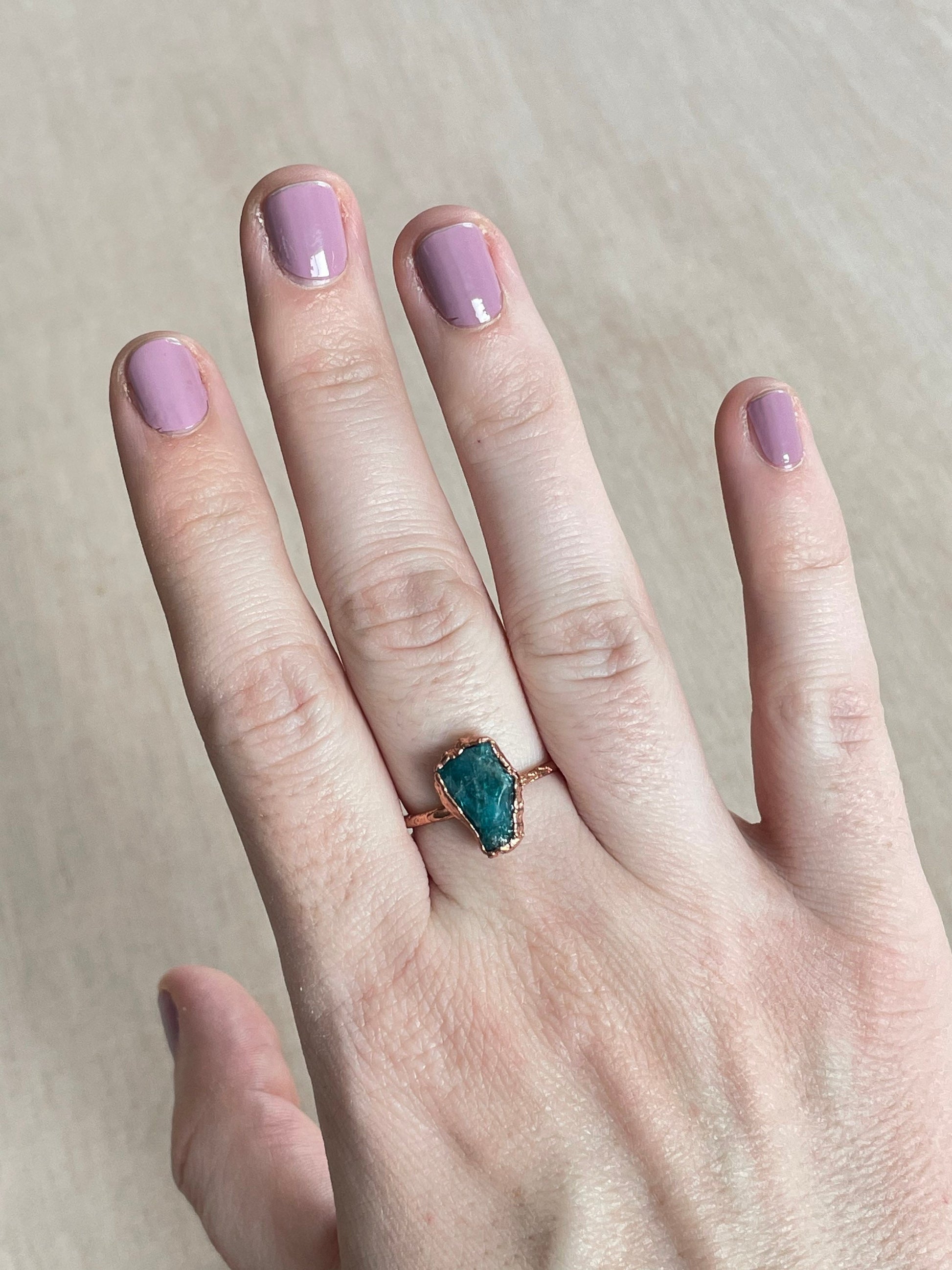 Blue Apatite Ring Size 7 