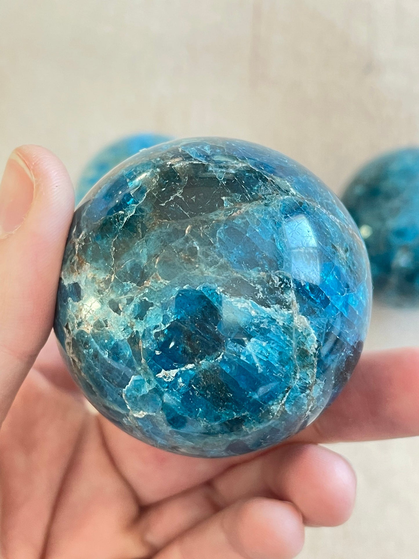 Blue Apatite Sphere 