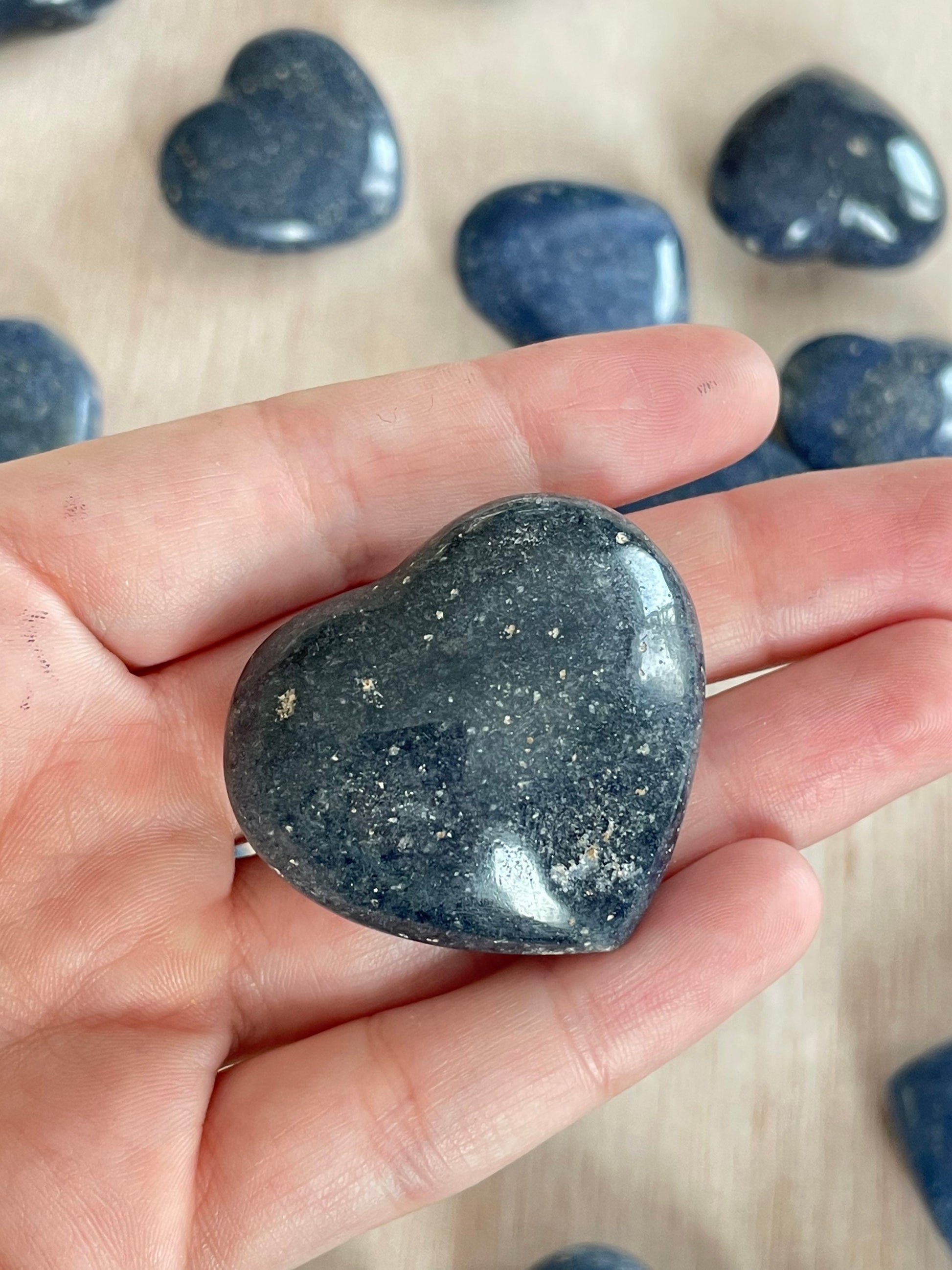 Dumortierite Heart Stone 