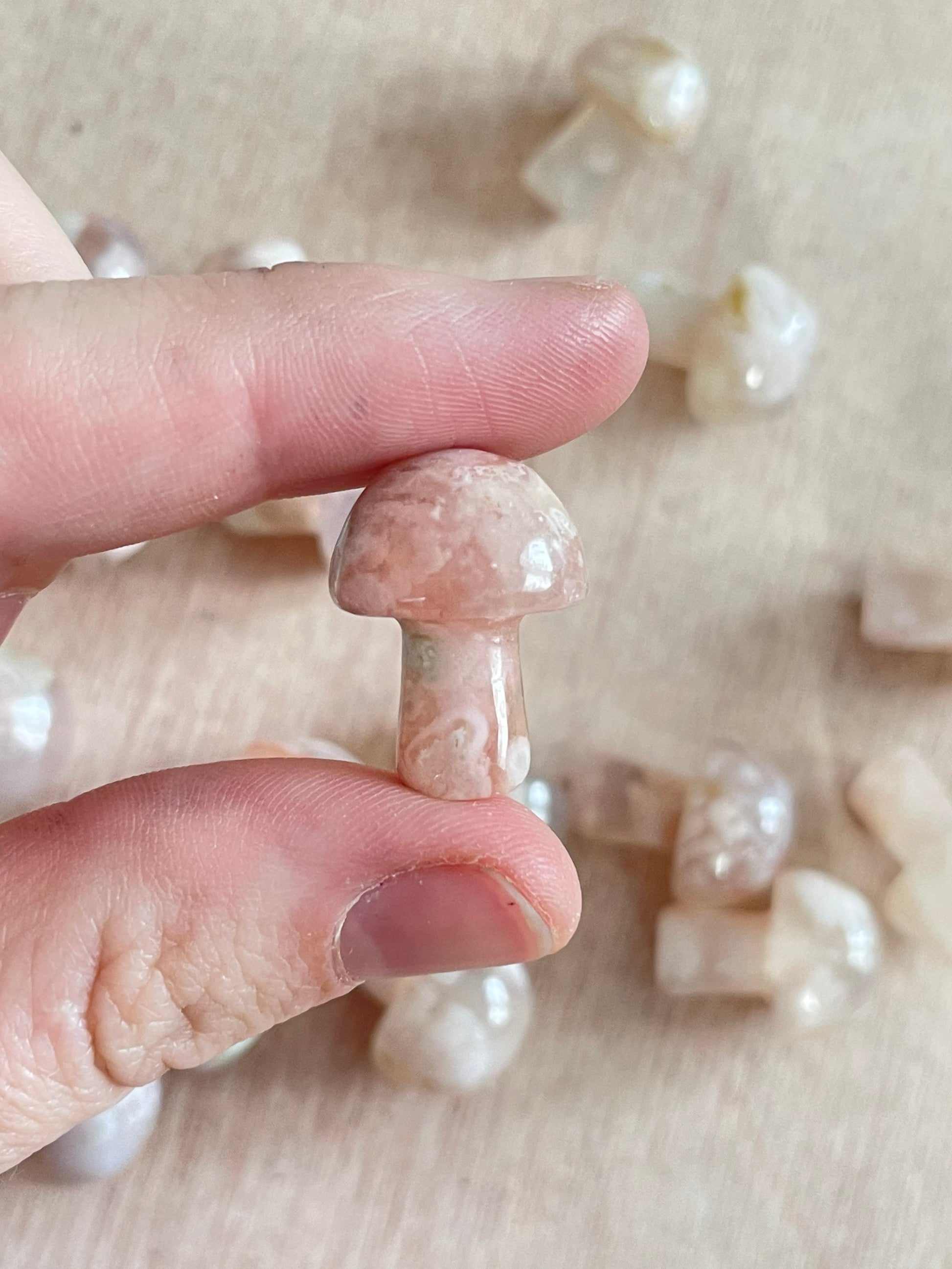 Mini Flower Agate Mushroom 