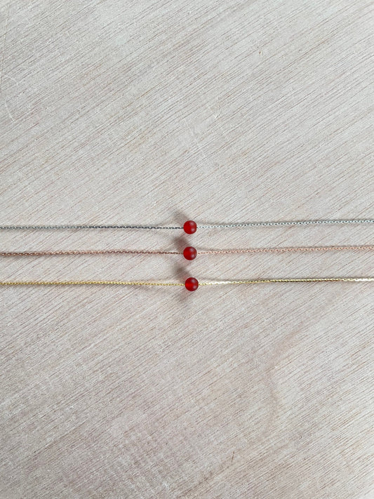 Matte Carnelian Necklace 