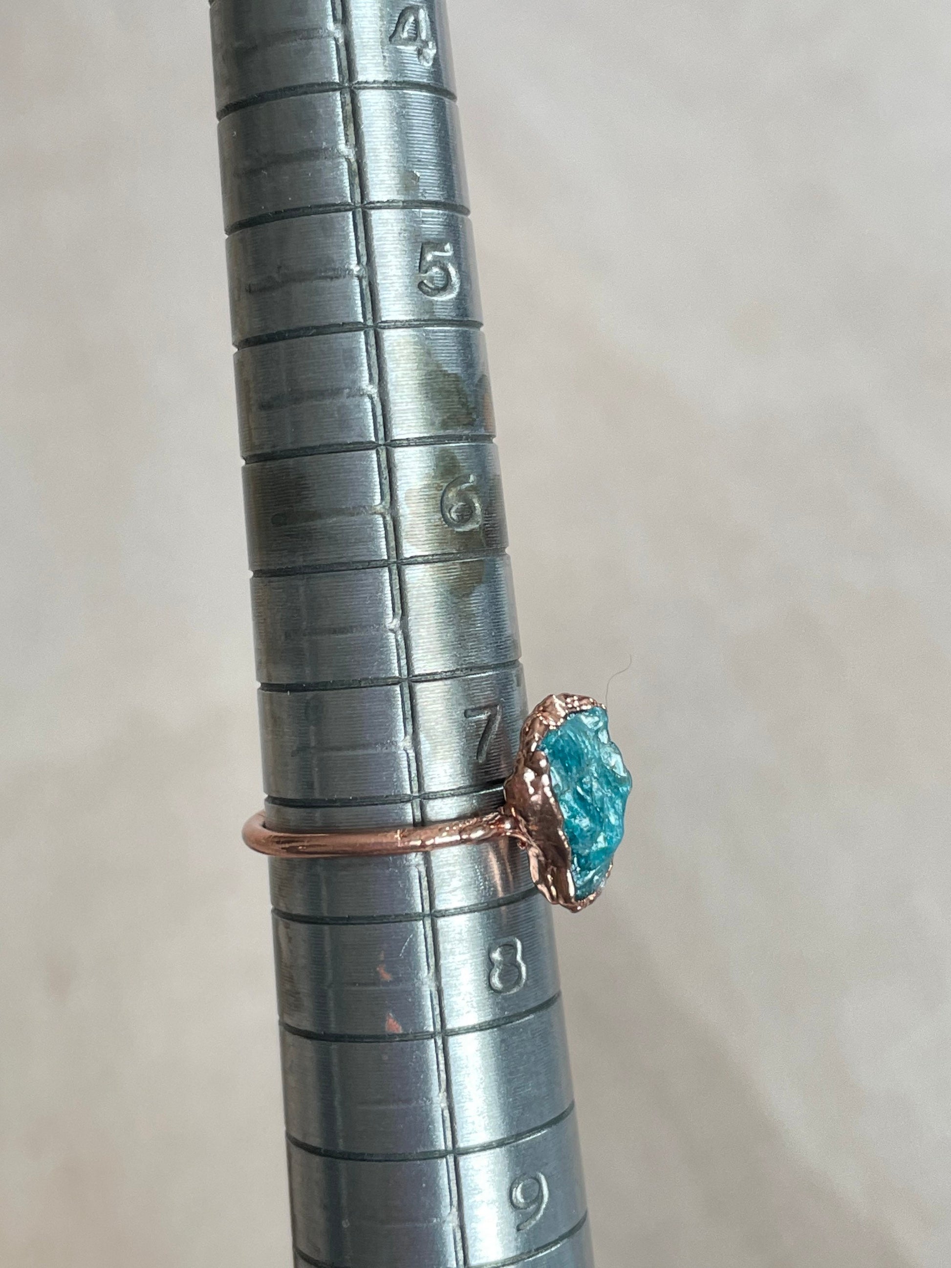 Blue Apatite Ring Size 7 