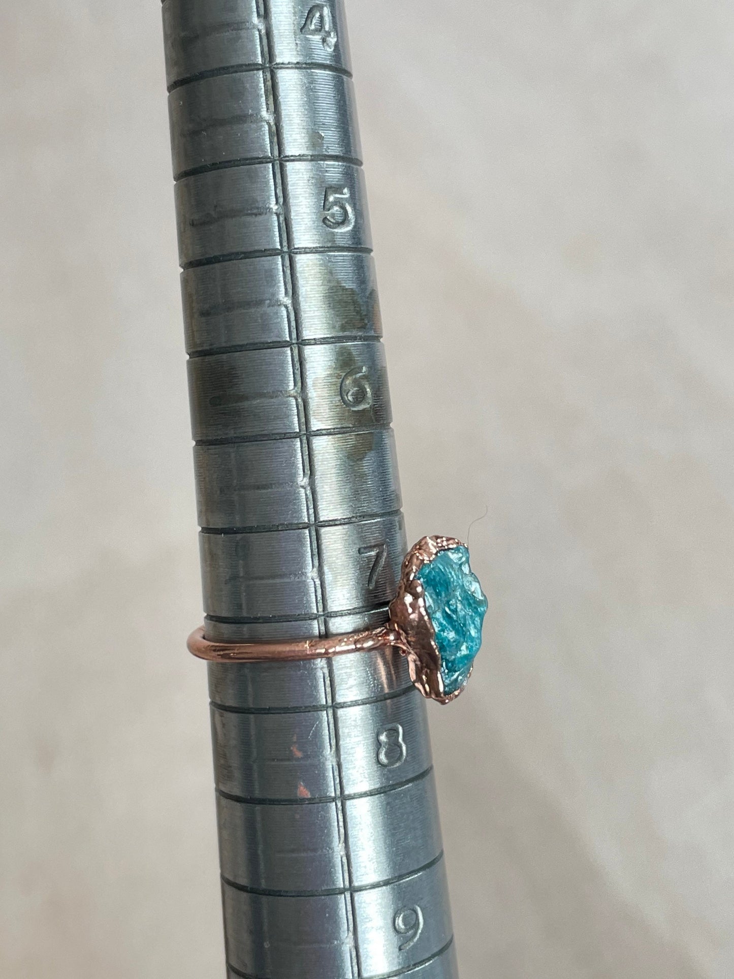 Blue Apatite Ring Size 7 