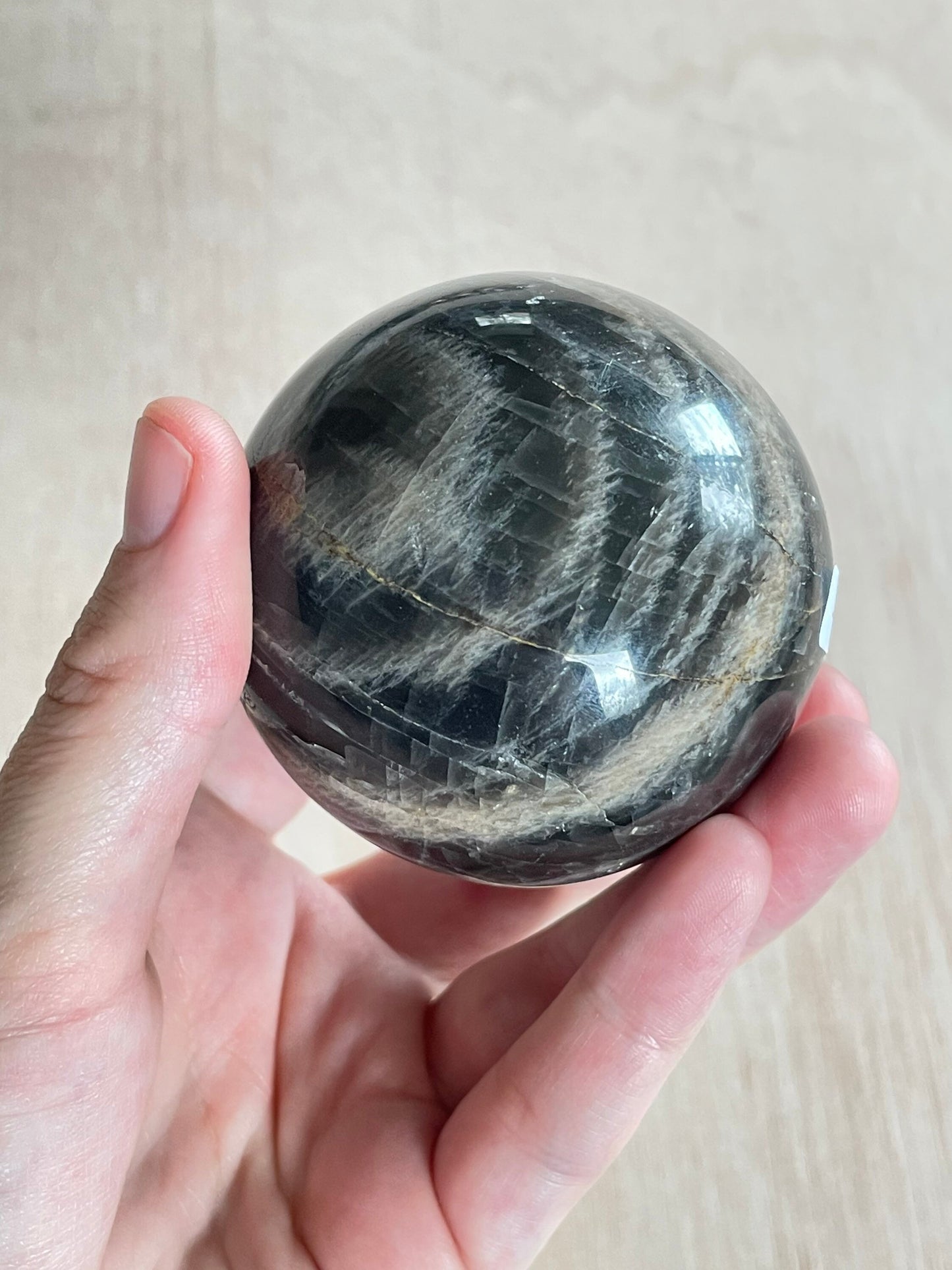 Black Moonstone Sphere 