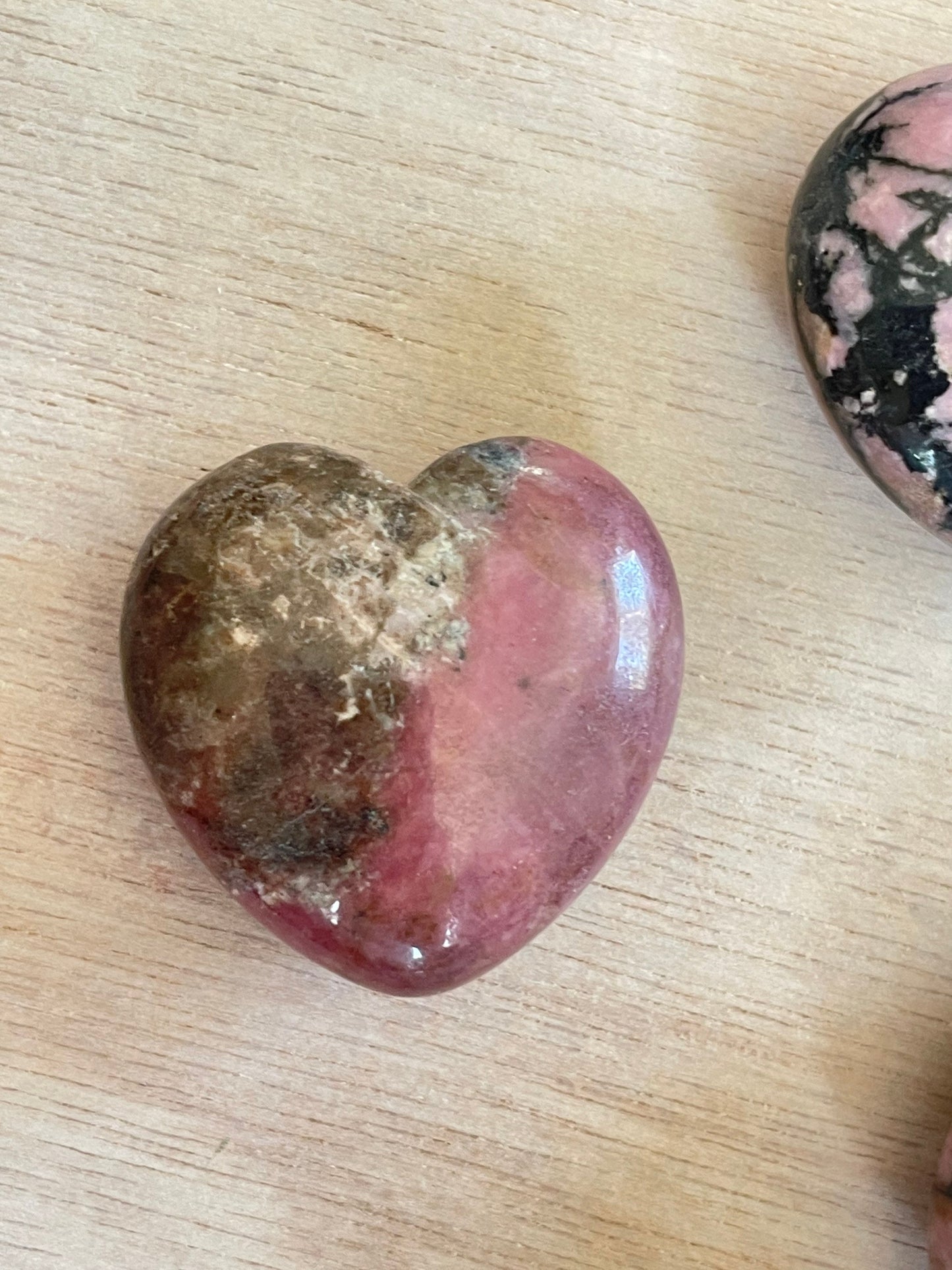 Rhodonite Heart Stone 