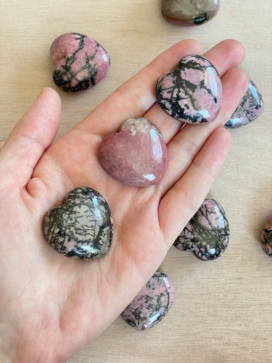 Rhodonite Heart Stone 