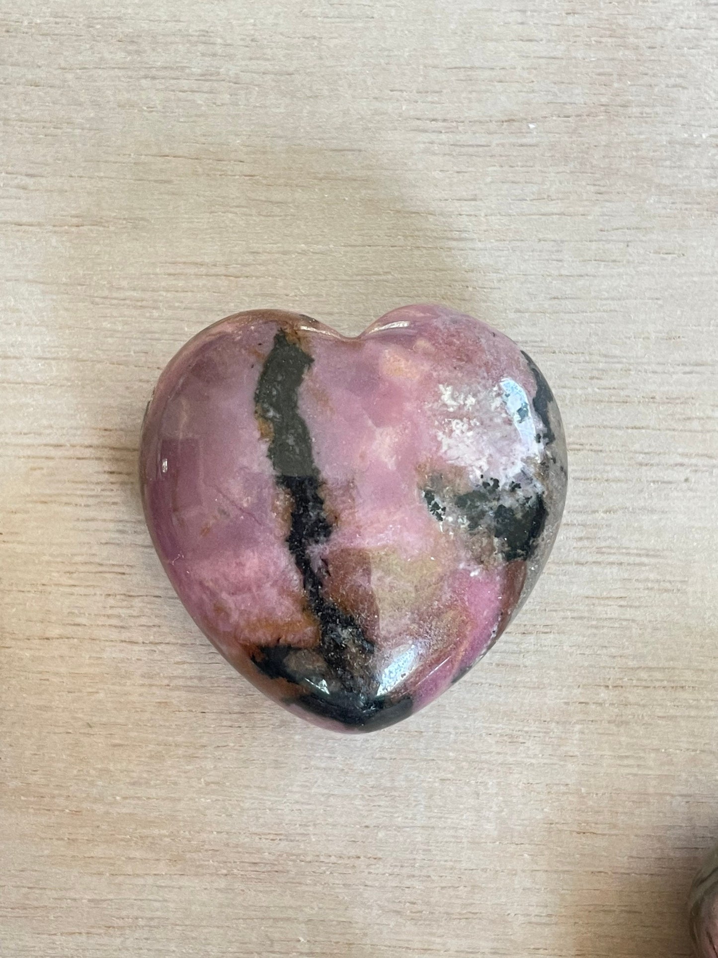Rhodonite Heart Stone 