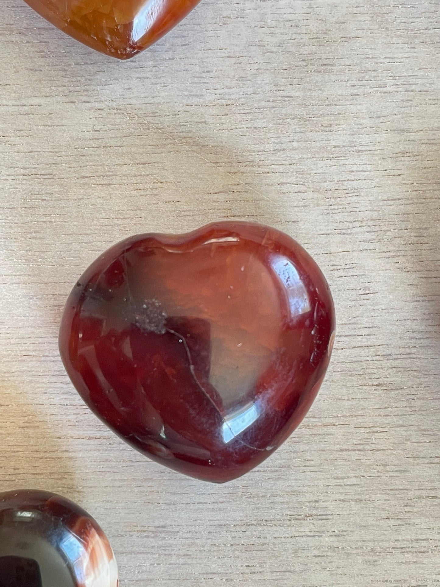 Carnelian Heart Stone 