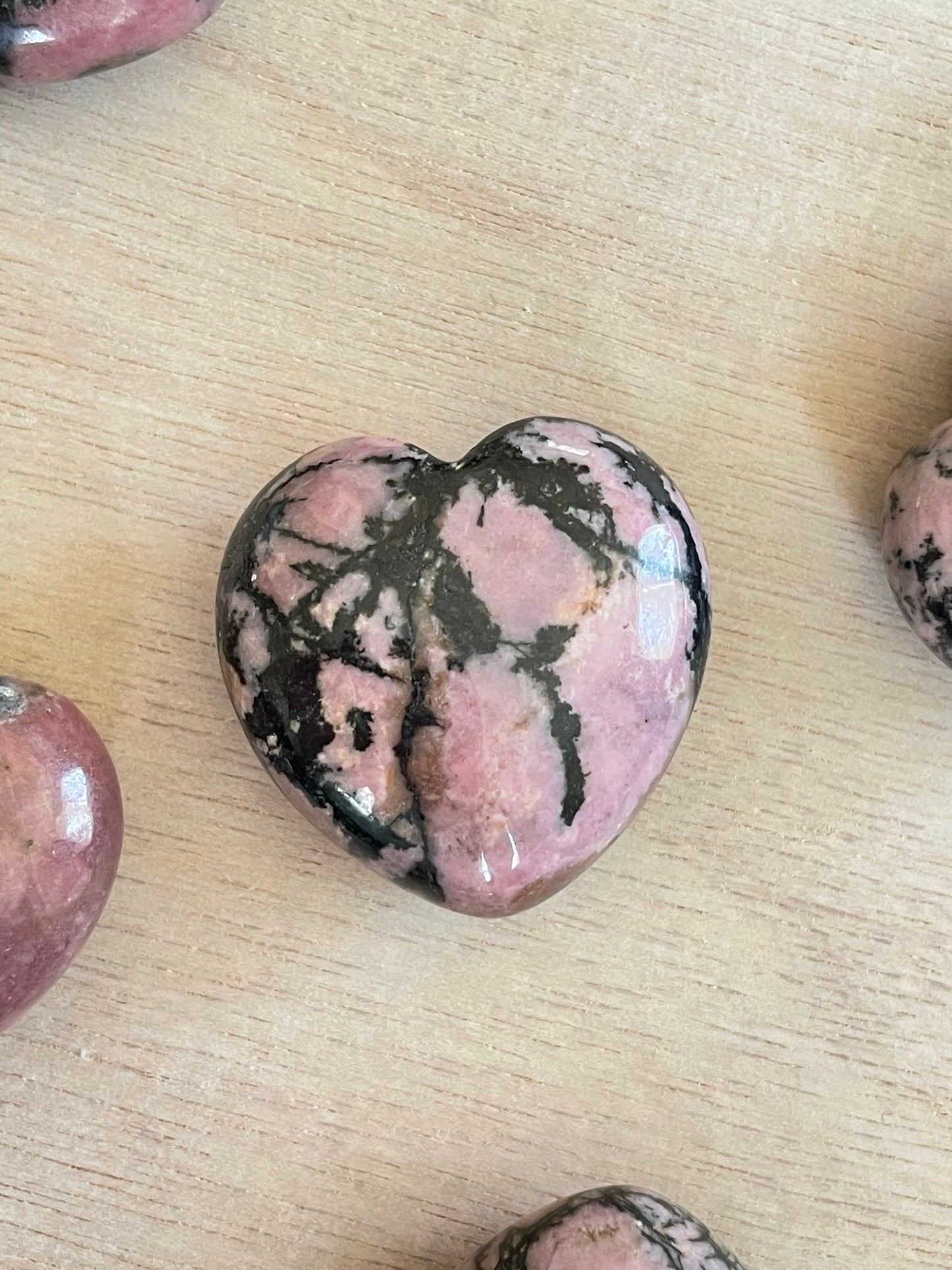 Rhodonite Heart Stone 