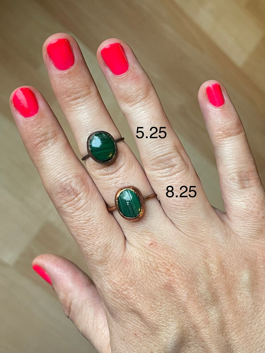 Malachite Electroformed Ring 