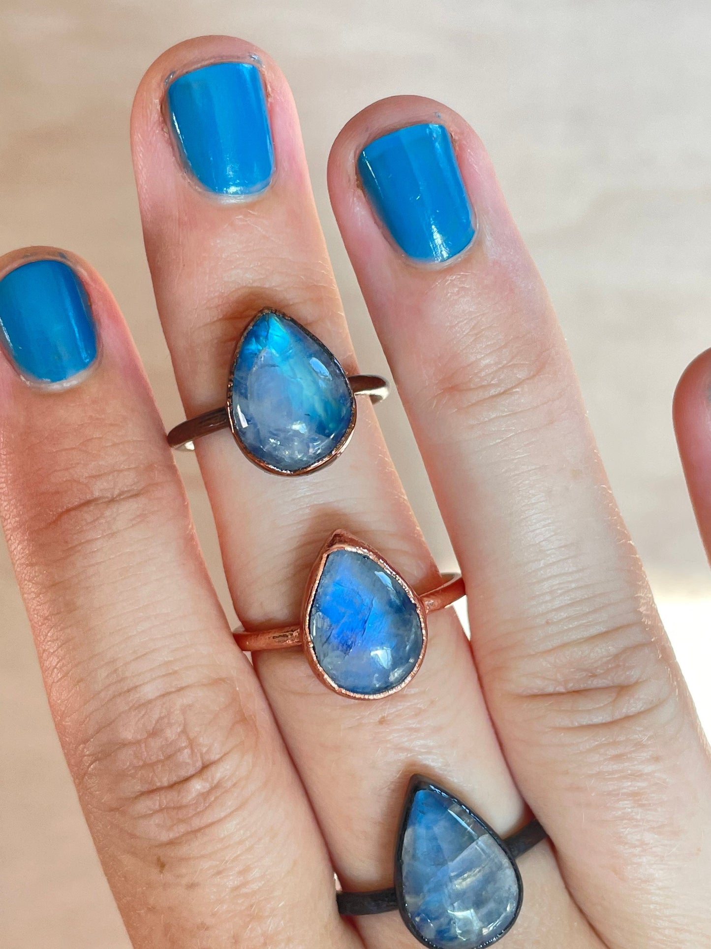 Moonstone Electroformed Ring 