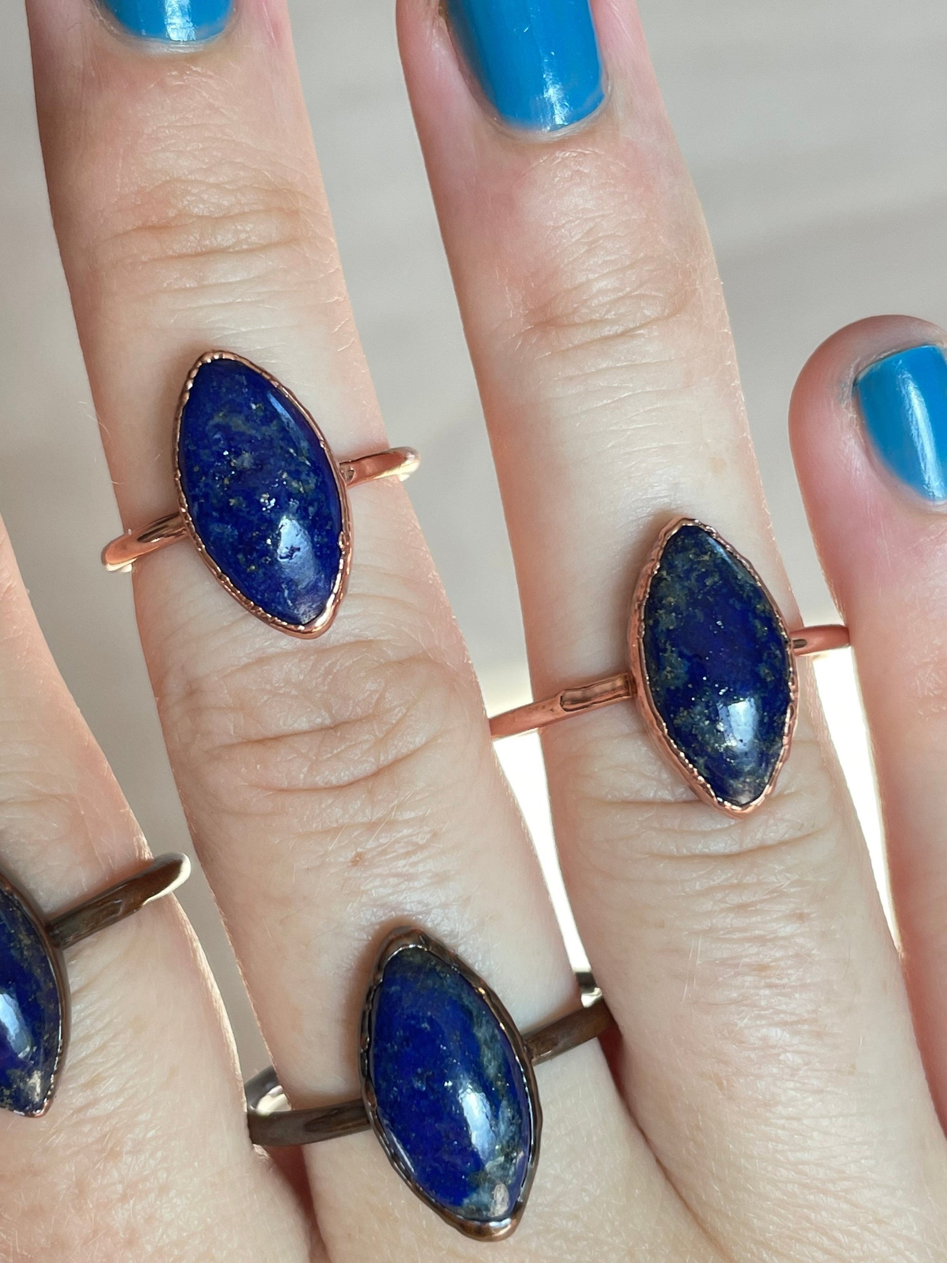 Lapis Lazuli Electroformed Ring 