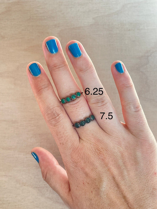 Malachite & Green Aventurine Electroformed Ring 