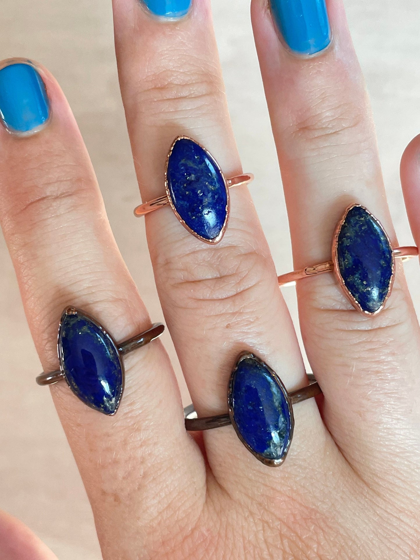 Lapis Lazuli Electroformed Ring 