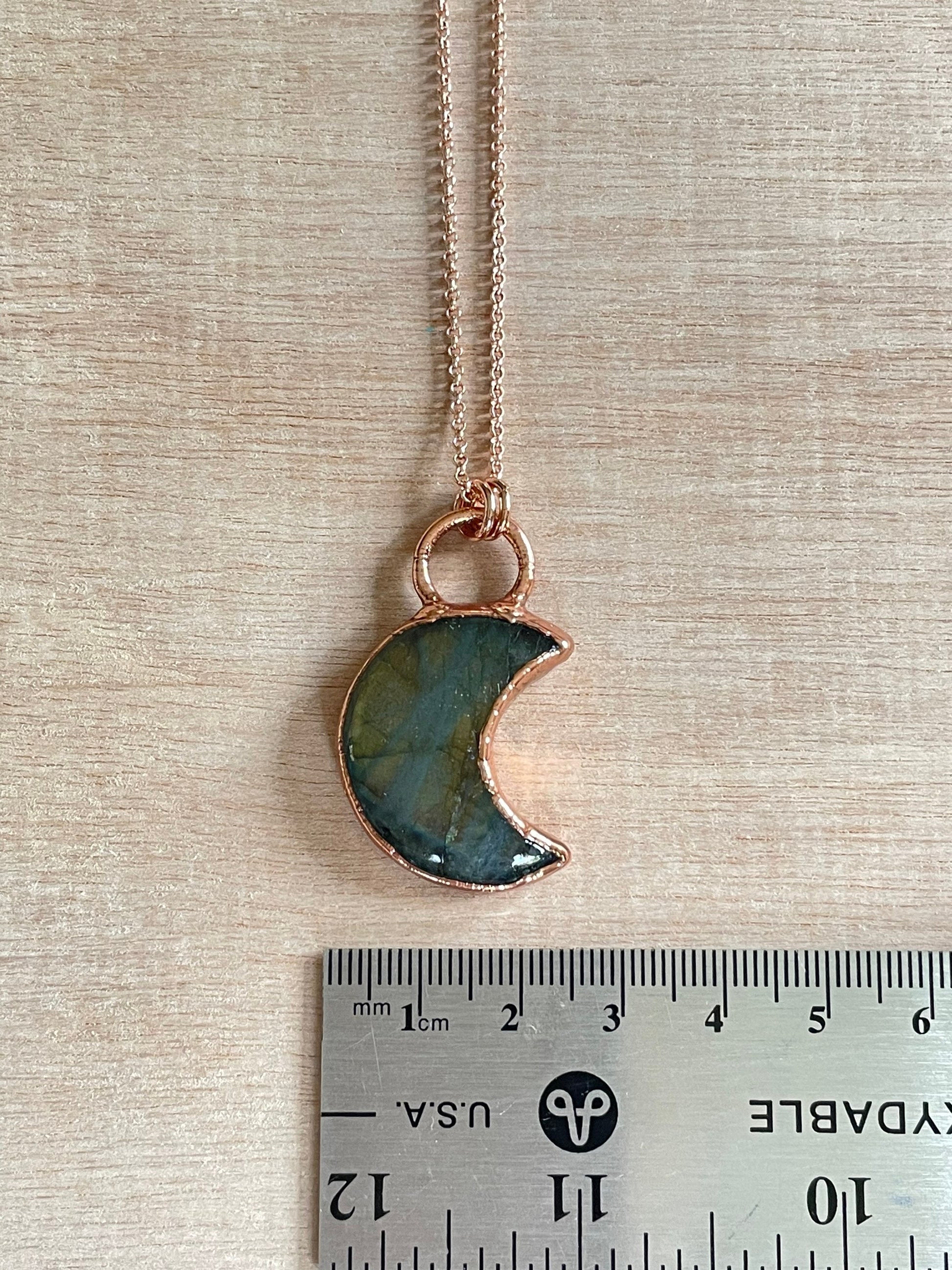 Labradorite Moon Necklace 