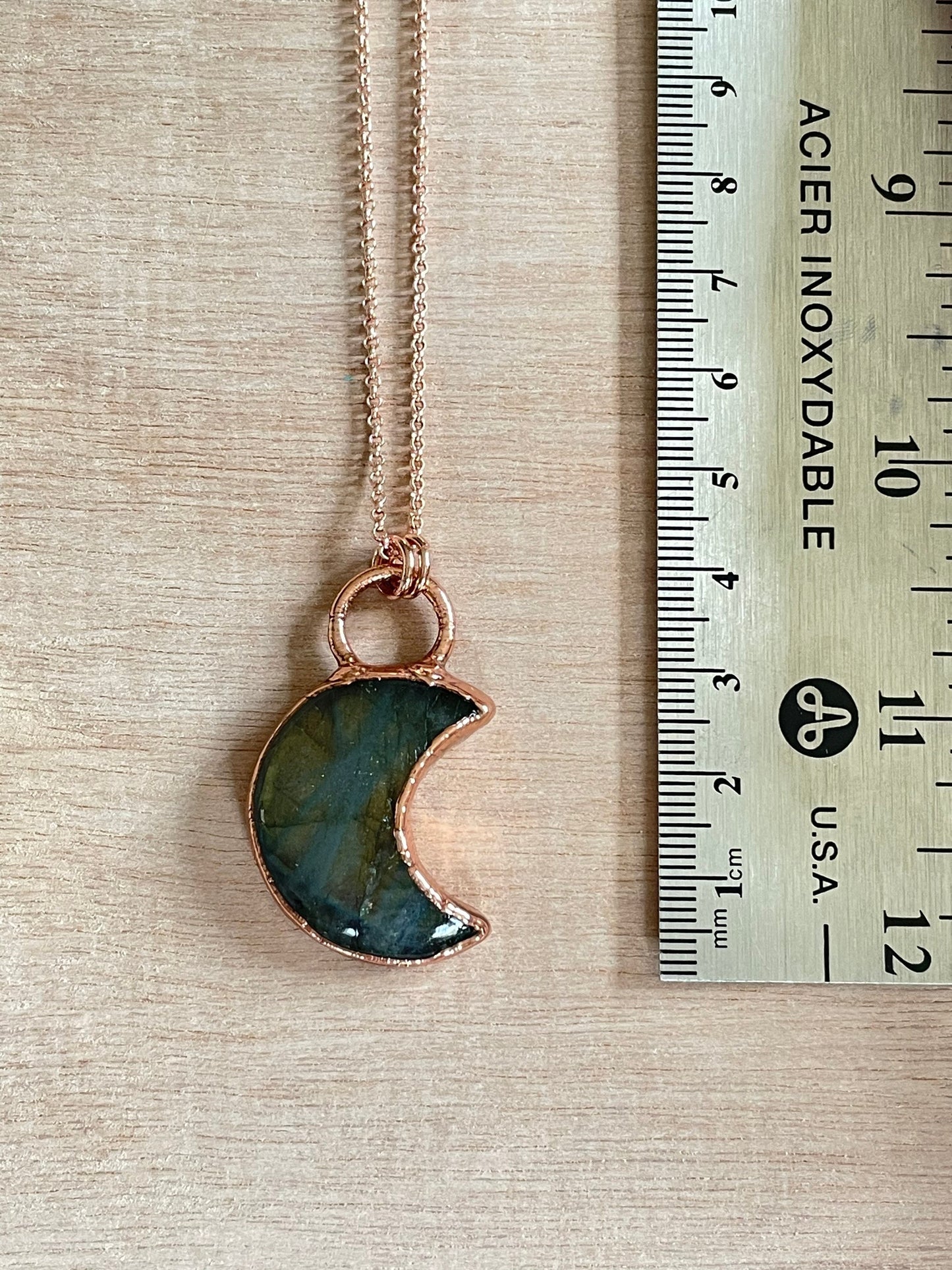 Labradorite Moon Necklace 