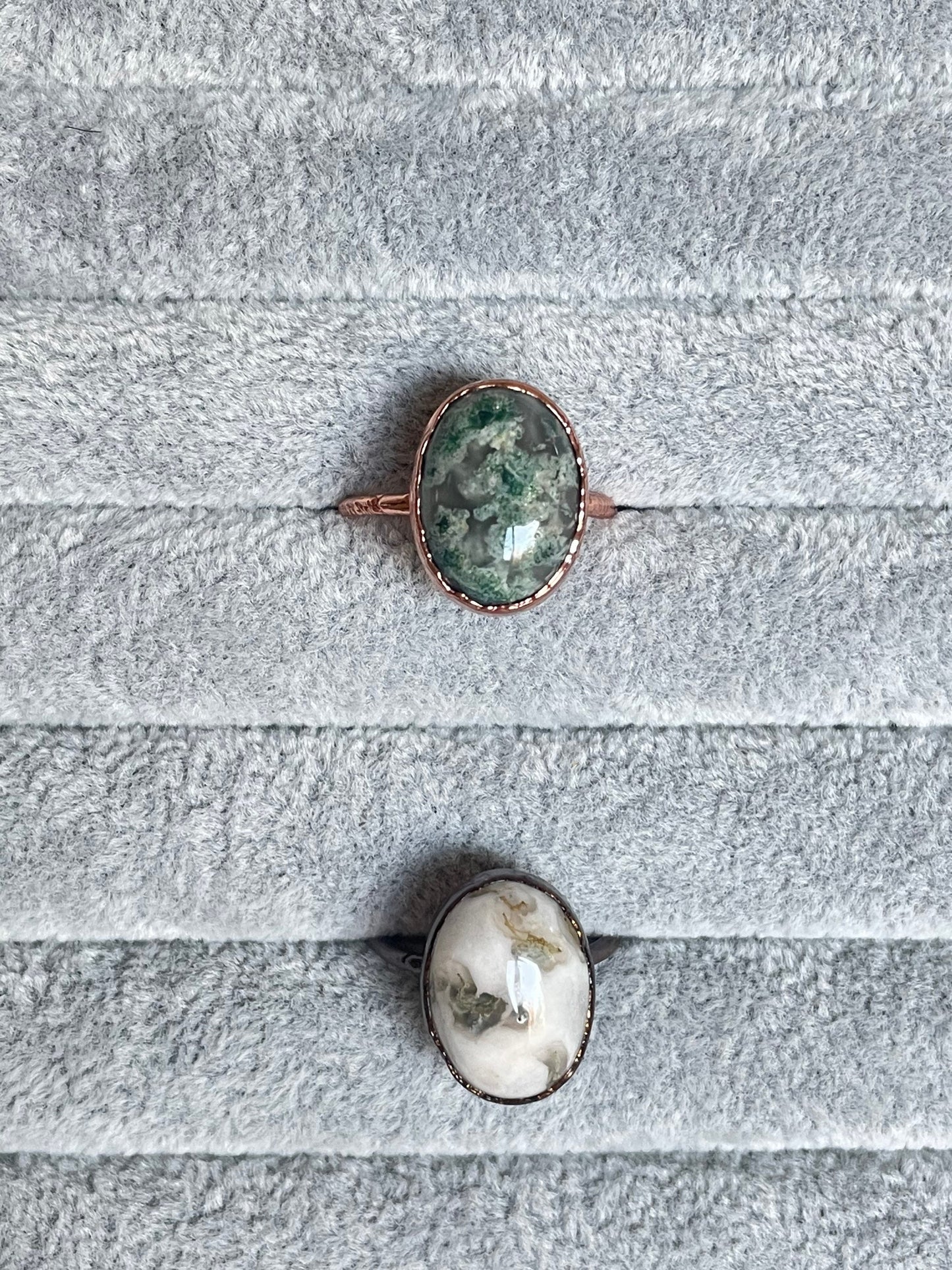 Moss Agate Oval Ring 