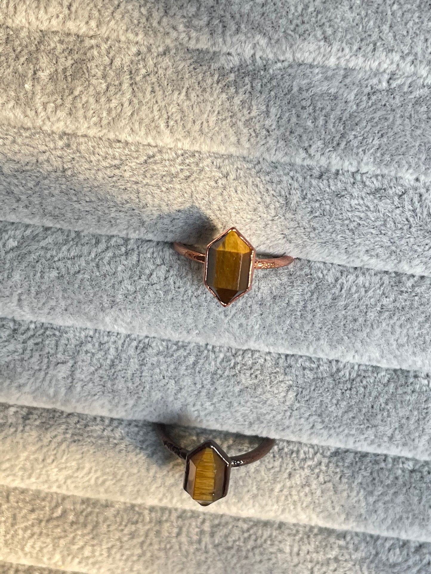 Tigers Eye Solitare Ring 