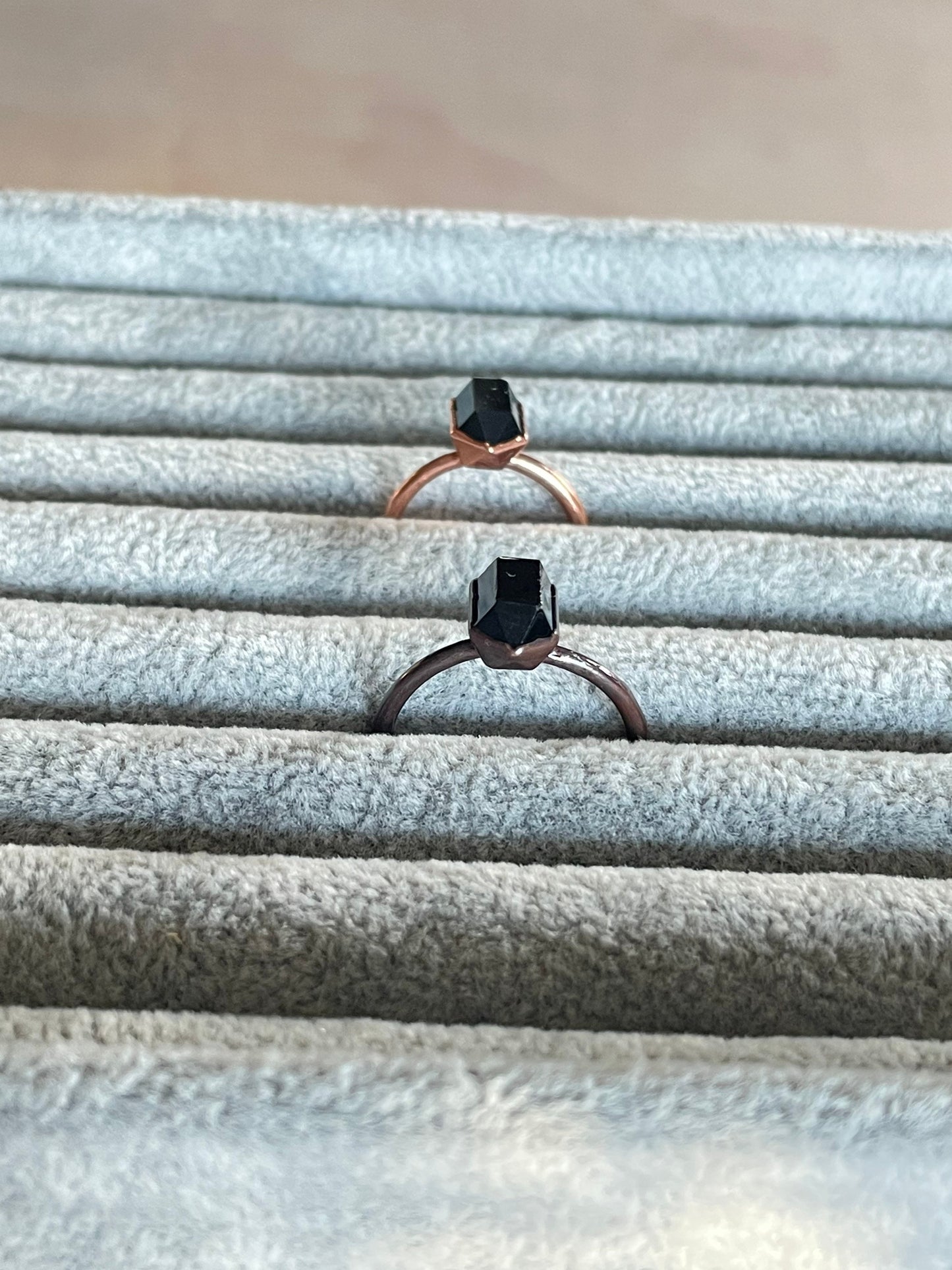 Black Onyx Solitare Ring 