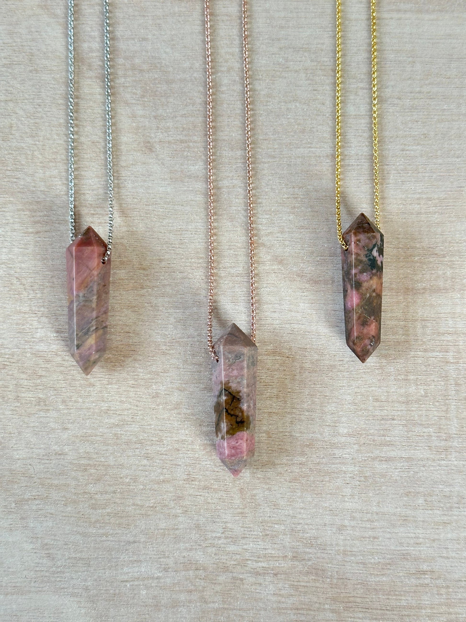 Rhodonite Point Necklace