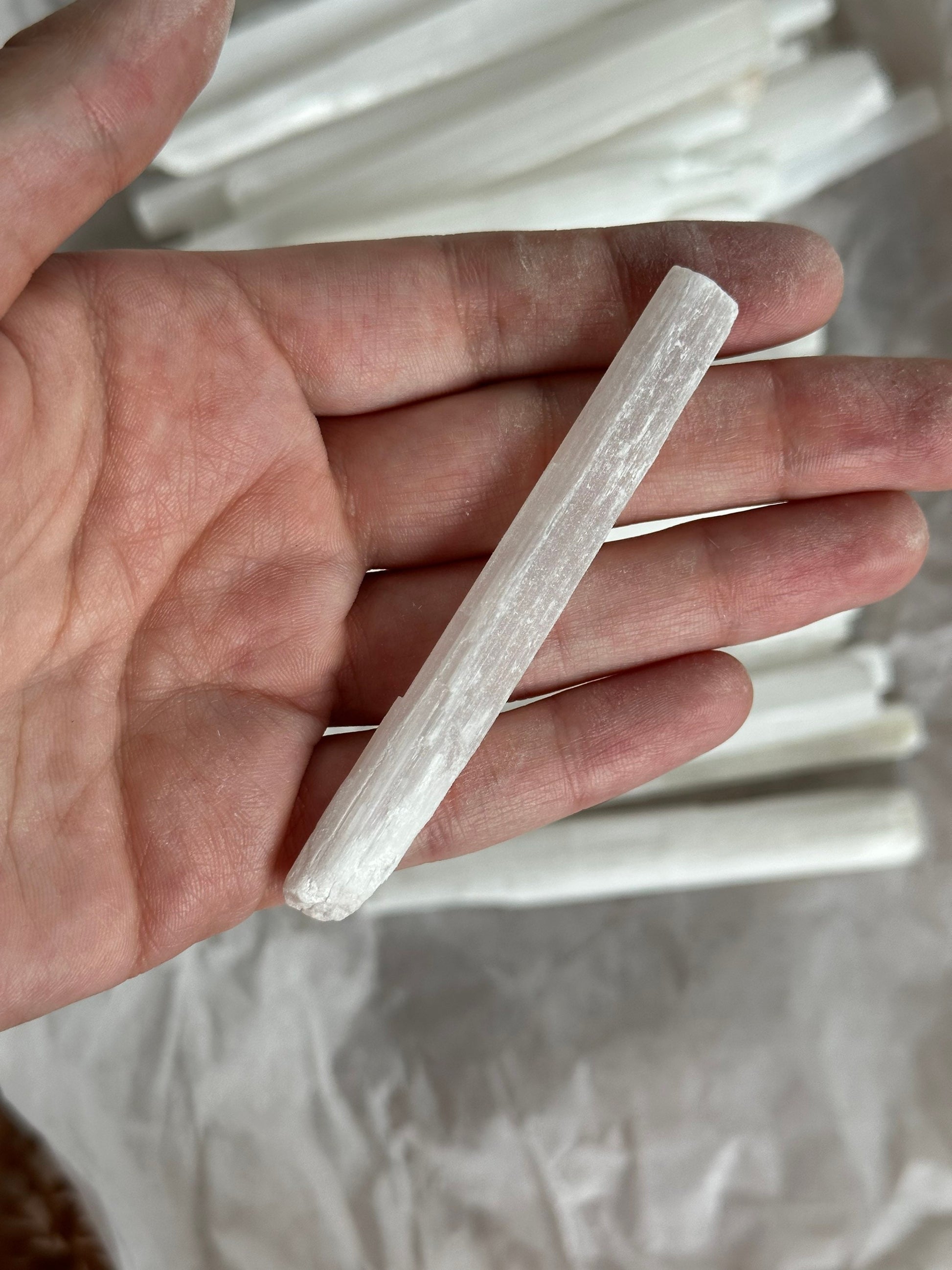 Small Raw Selenite | Raw Selenite Wand | Selenite Sticks | Smudge Bundle