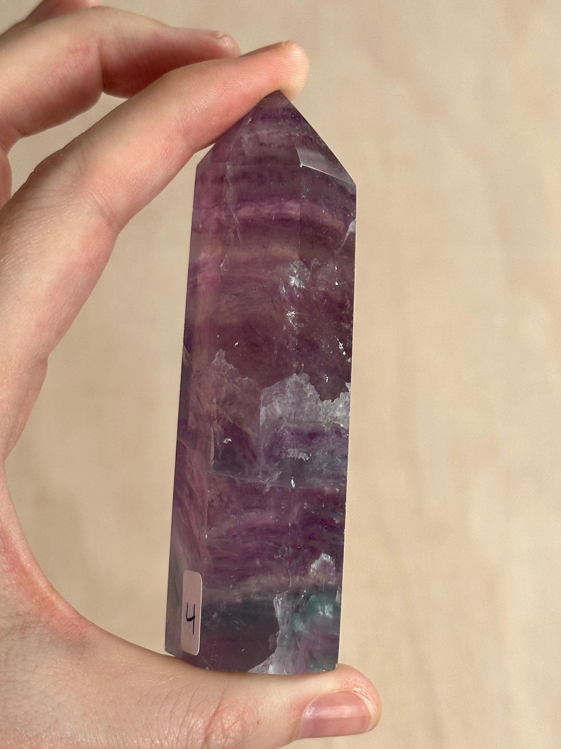 Fluorite Tower | Gemstone Point | Carved Polished Fluorite
