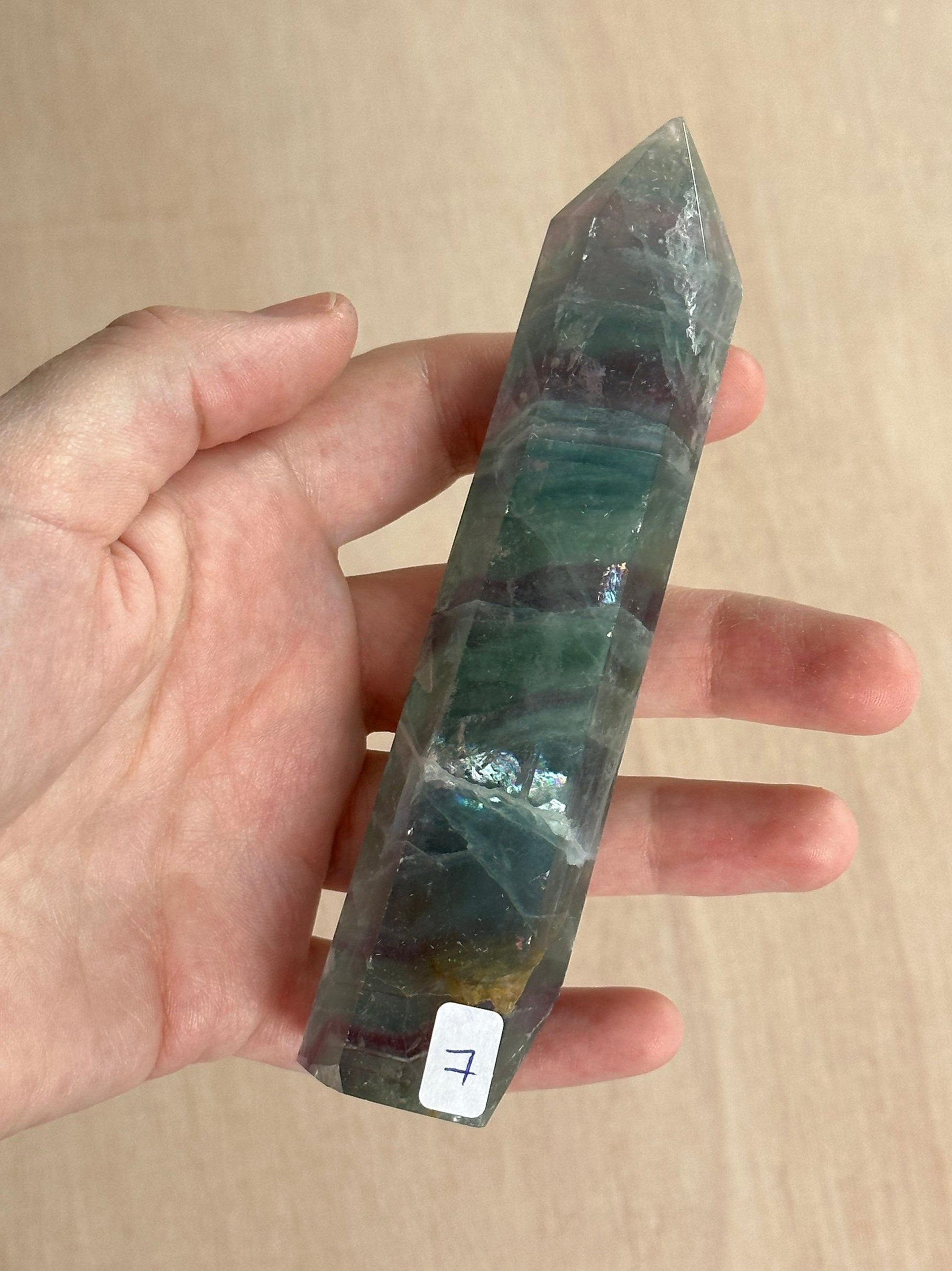 Fluorite Tower | Gemstone Point | Carved Polished Fluorite