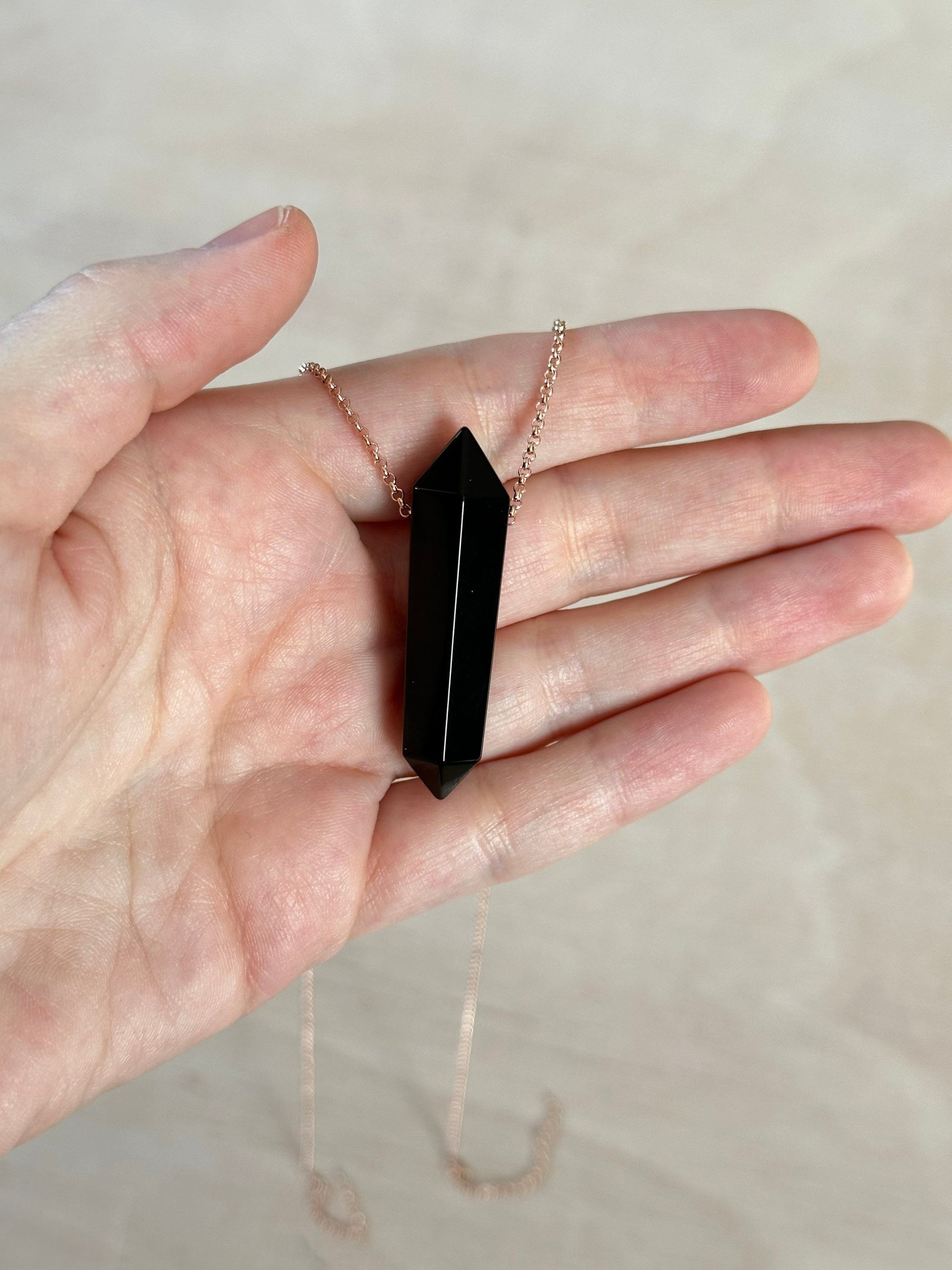 Obsidian Point Necklace