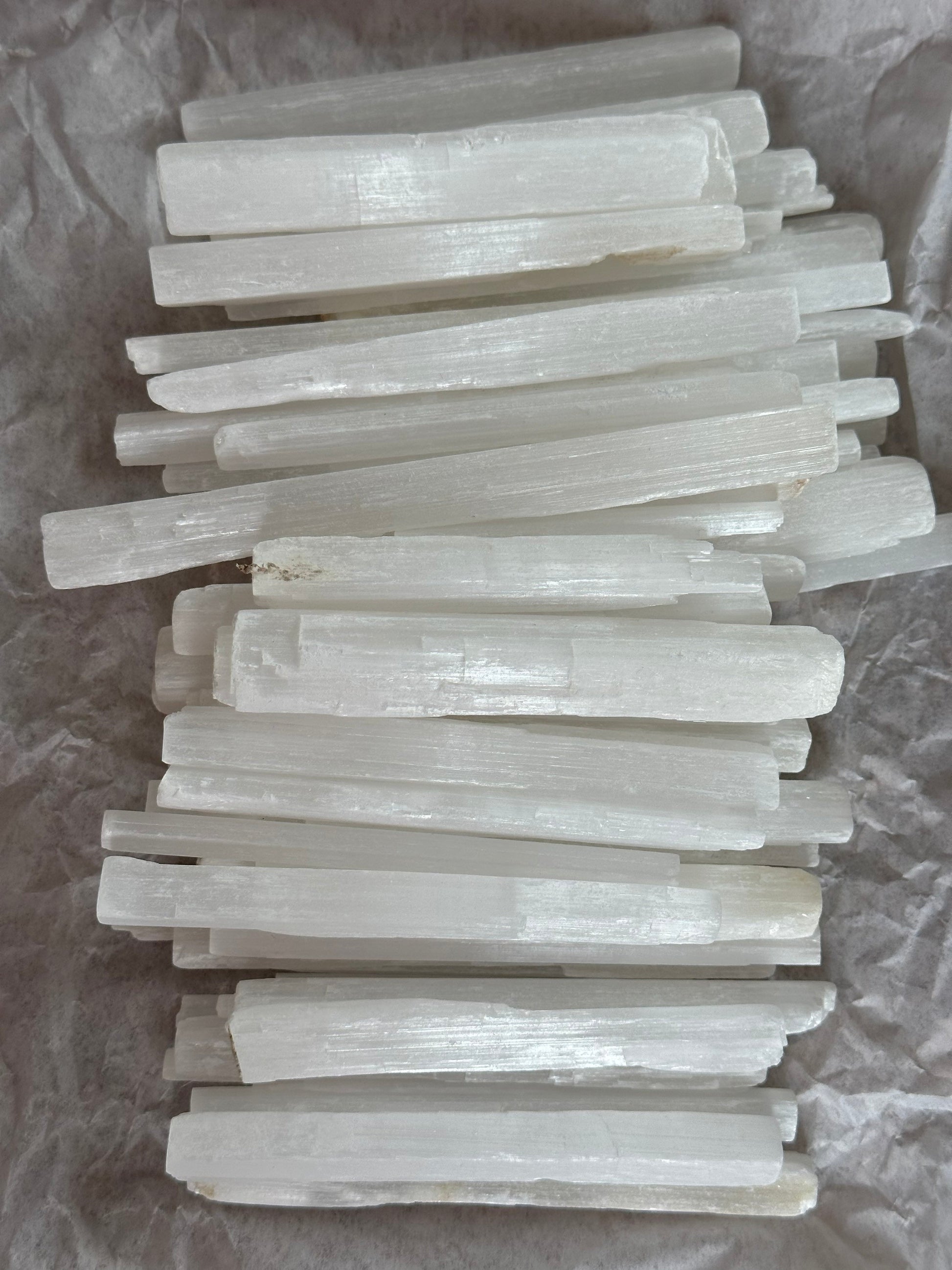 Small Raw Selenite | Raw Selenite Wand | Selenite Sticks | Smudge Bundle