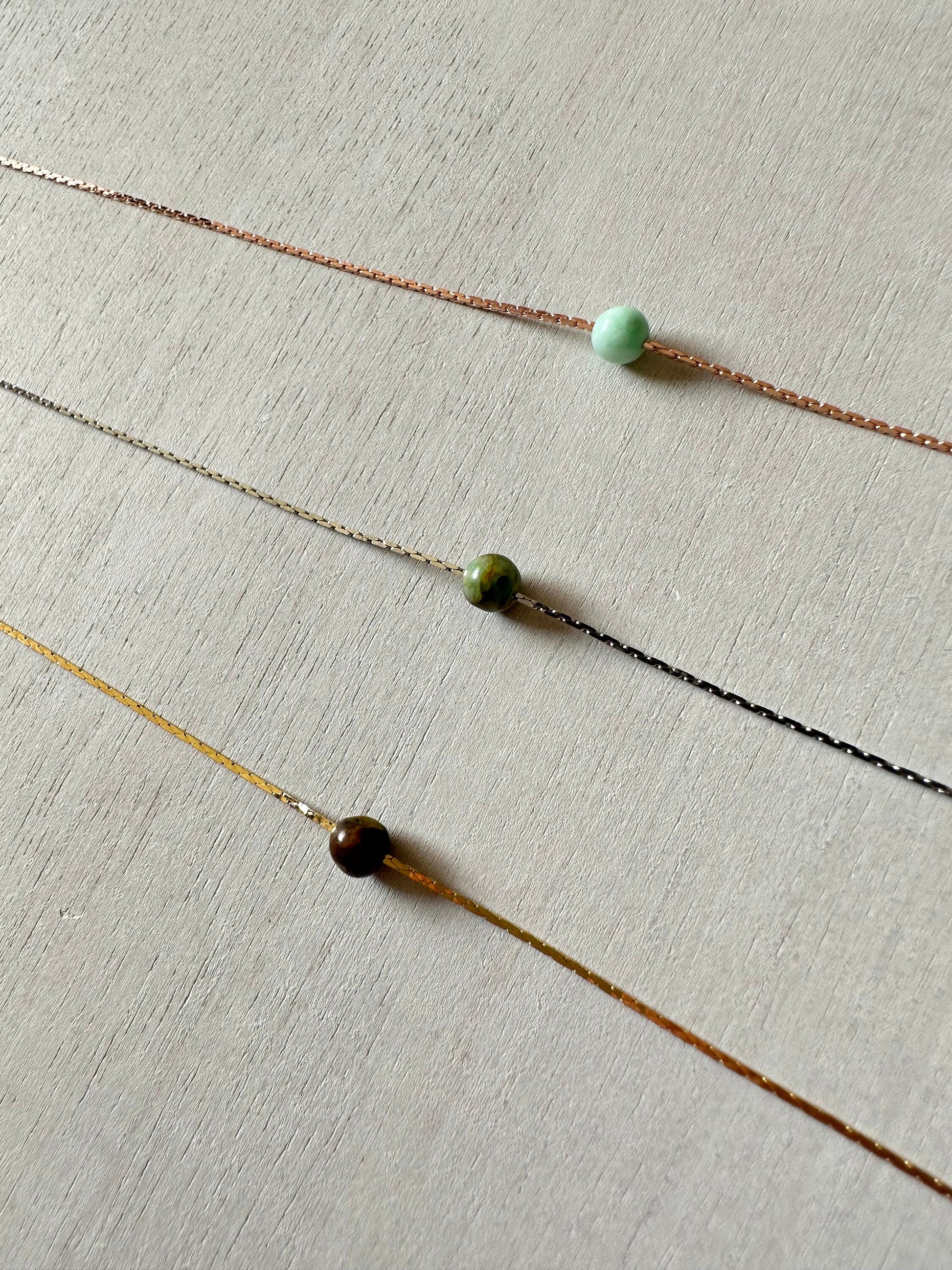 Chrysocolla Necklace | Rose Gold | Gold | Silver | Dainty Necklace | Layering Necklace | Gemstone Necklace | Bead Necklace