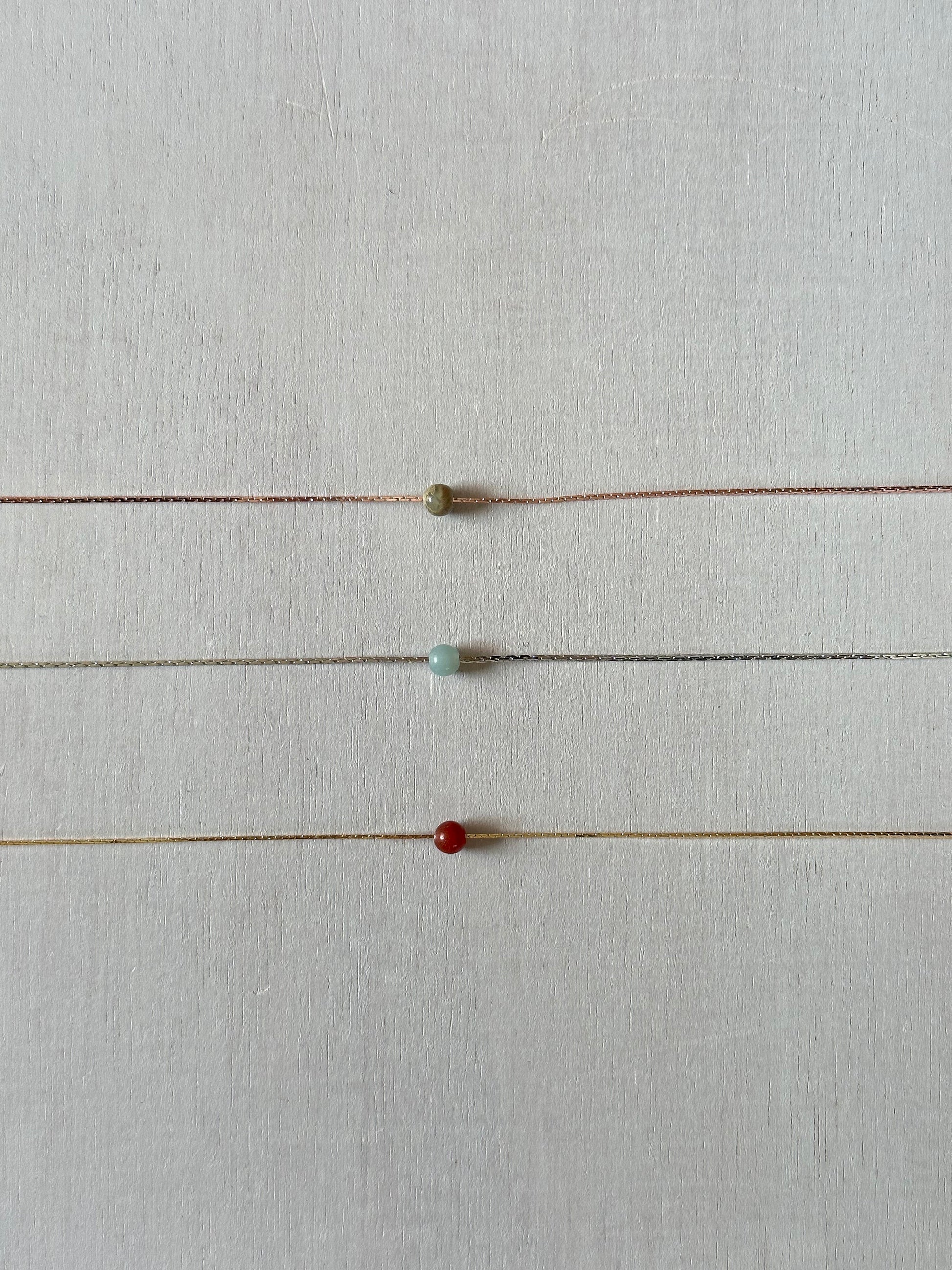 African Opal Necklace | Rose Gold | Gold | Silver | Dainty Necklace | Layering Necklace | Gemstone Necklace | Bead Necklace