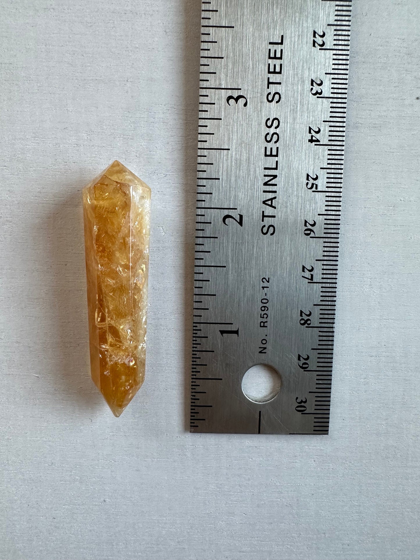 Golden Rutile Point Necklace | Crystal Gemstone Tower Pendant | Double Terminated Crystal | Rutile Quartz Jewelry