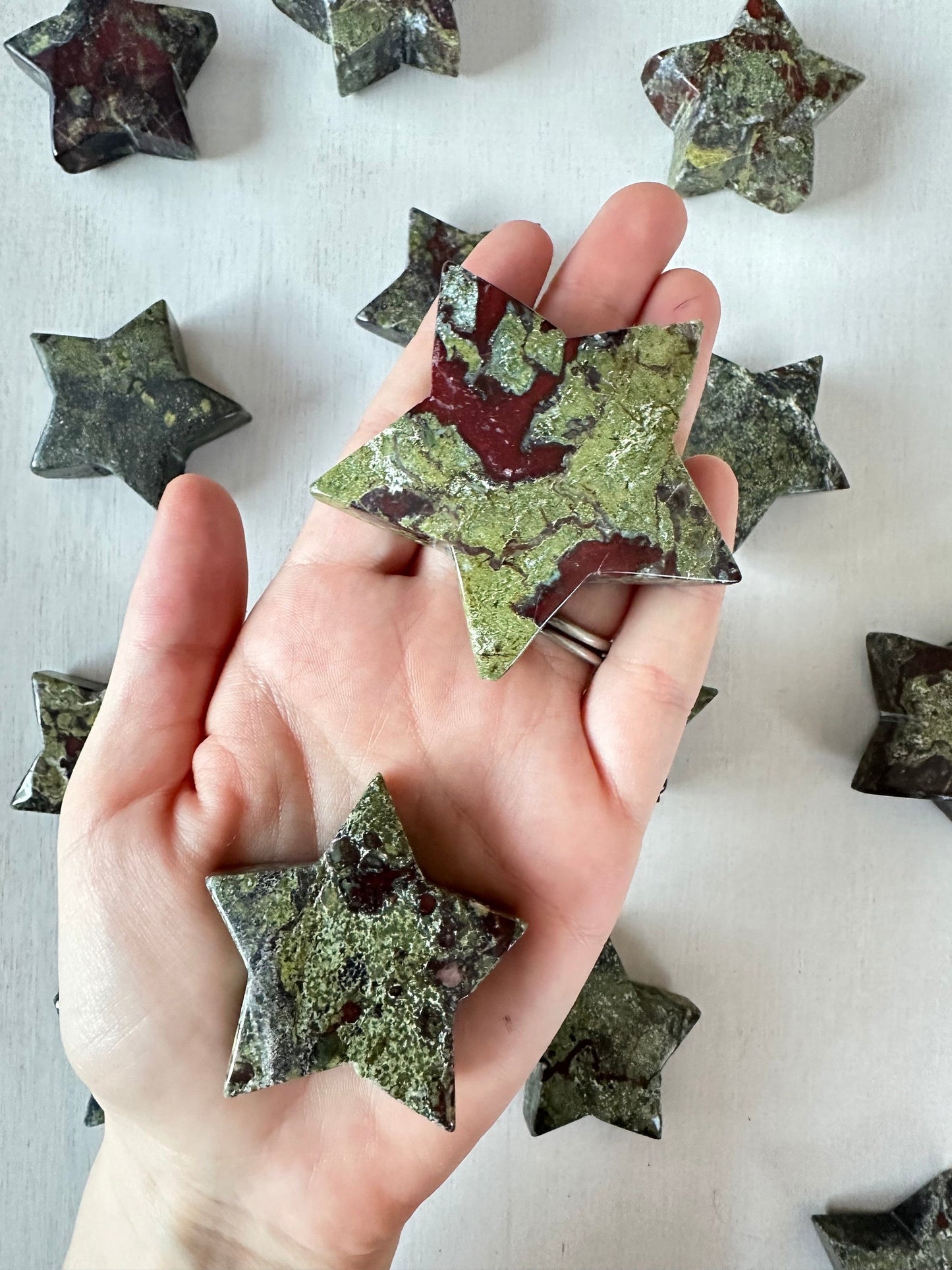 Dragons Blood Star | Dragons Blood Jasper | Carved Star Gemstone