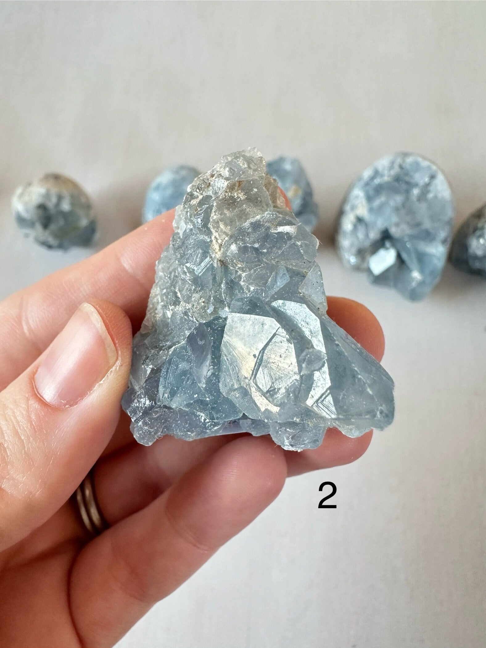 Standing Celestite FreeForm | Self Standing Celestite | Raw Freeform Geode