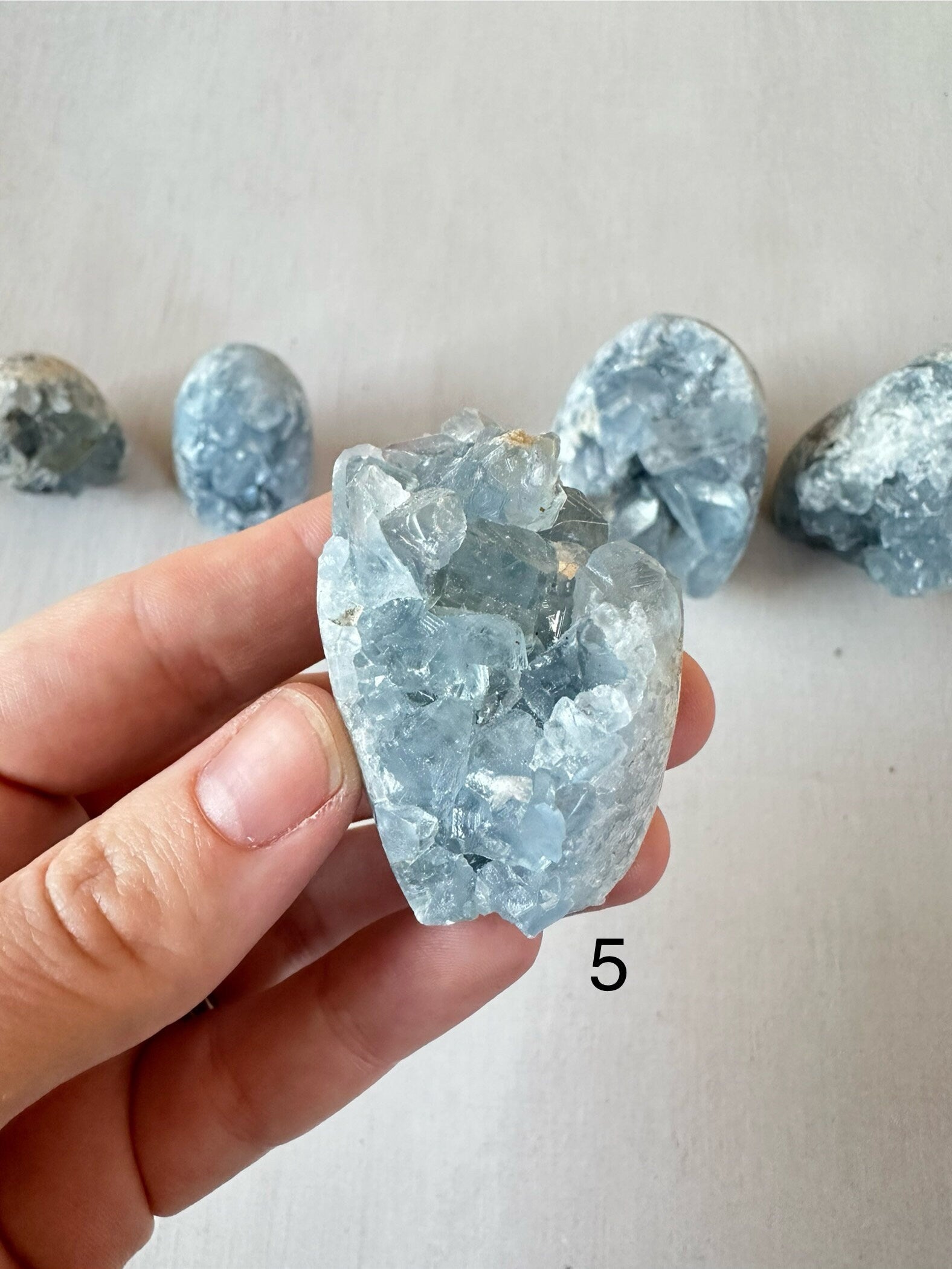 Standing Celestite FreeForm | Self Standing Celestite | Raw Freeform Geode