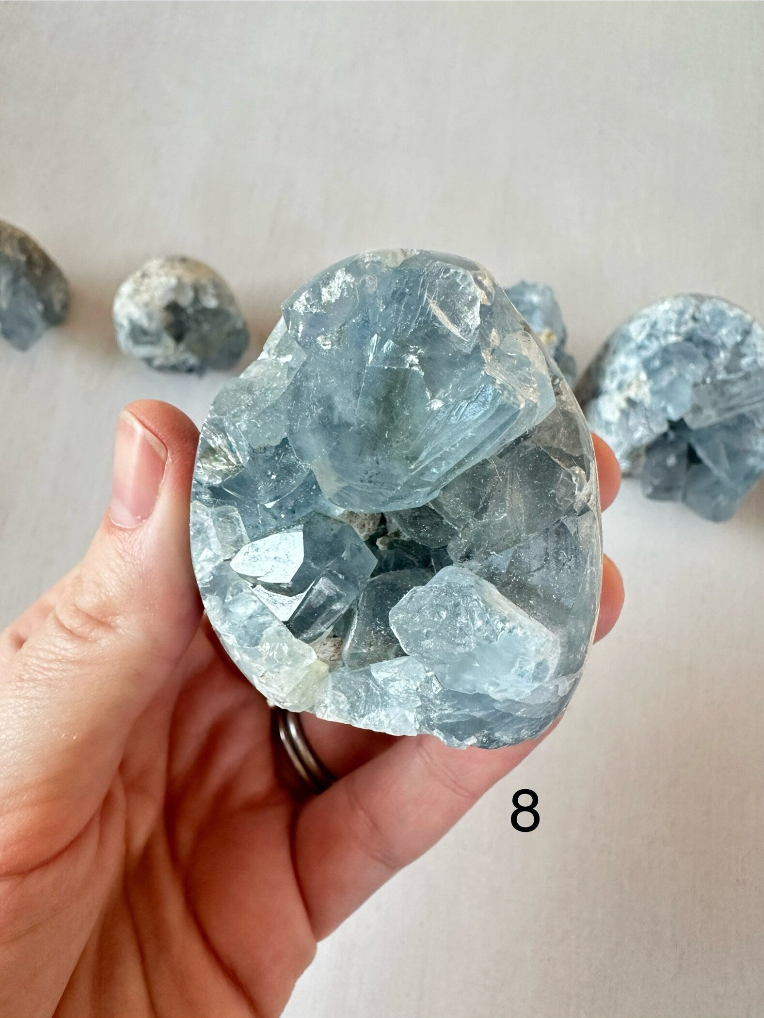 Standing Celestite FreeForm | Self Standing Celestite | Raw Freeform Geode