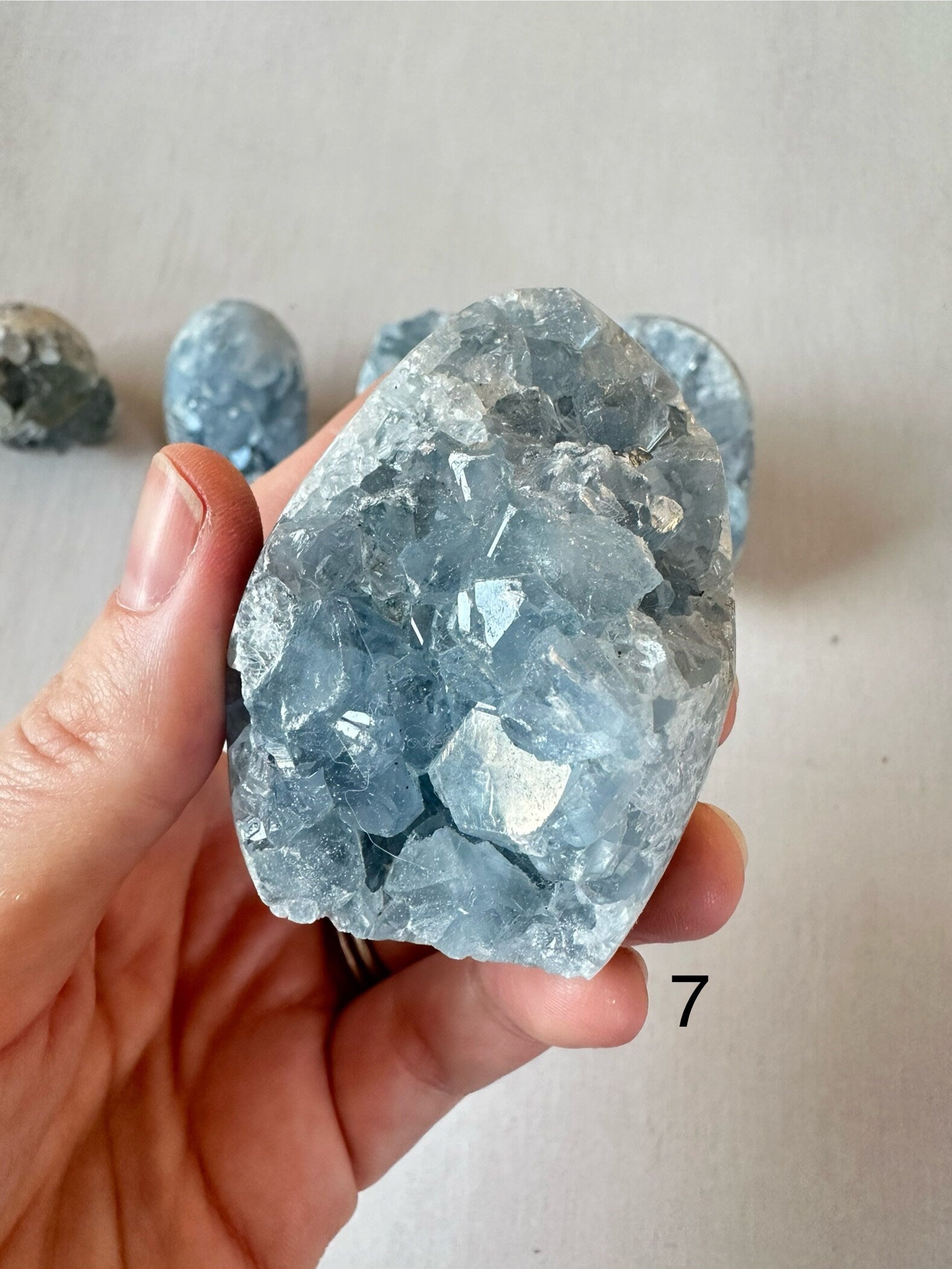 Standing Celestite FreeForm | Self Standing Celestite | Raw Freeform Geode